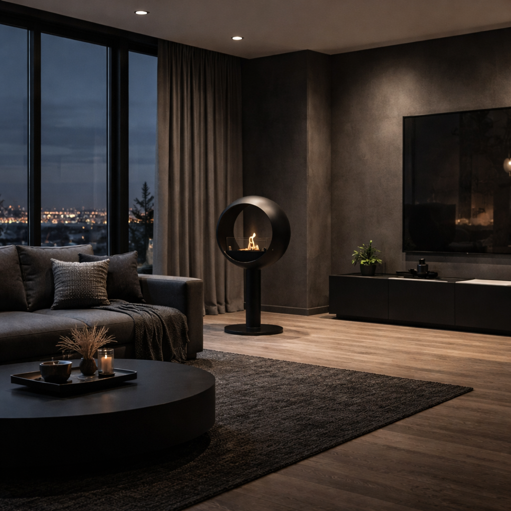 Lunan Bio Ethanol Vrijstaand Doorkijkhaard D60 cm