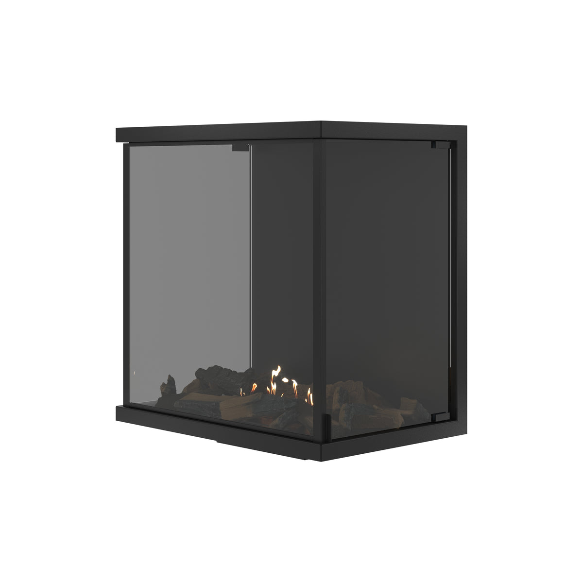 Made Driezijdig Inbouwhaard Volle Glas 60 cm