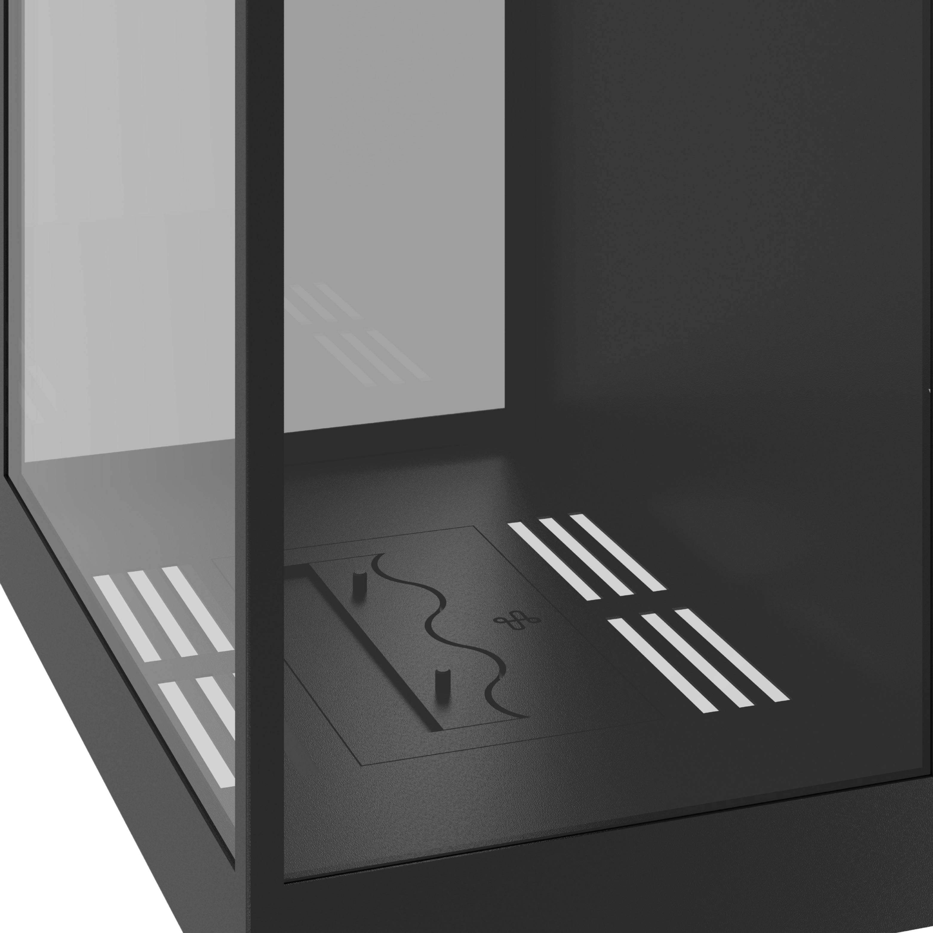 Made Driezijdig Vertical Roomdivider Volle Glas 60 x 120 cm