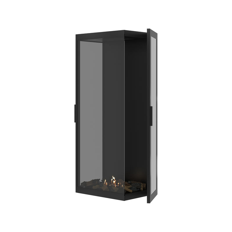 Made Driezijdig Vertical Roomdivider Volle Glas 60 x 120 cm
