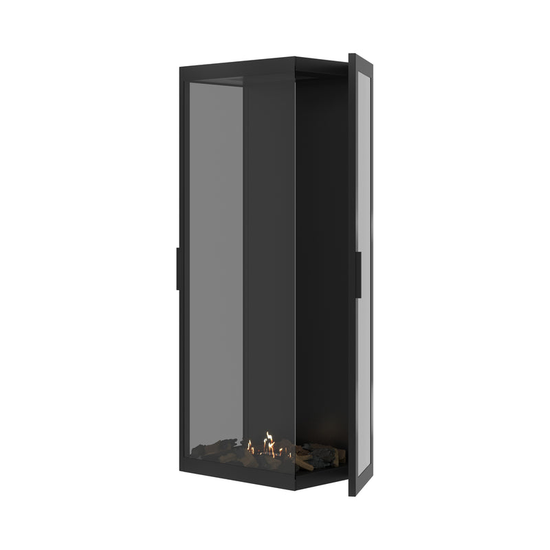 Made Driezijdig Vertical Roomdivider Volle Glas 60 x 140 cm