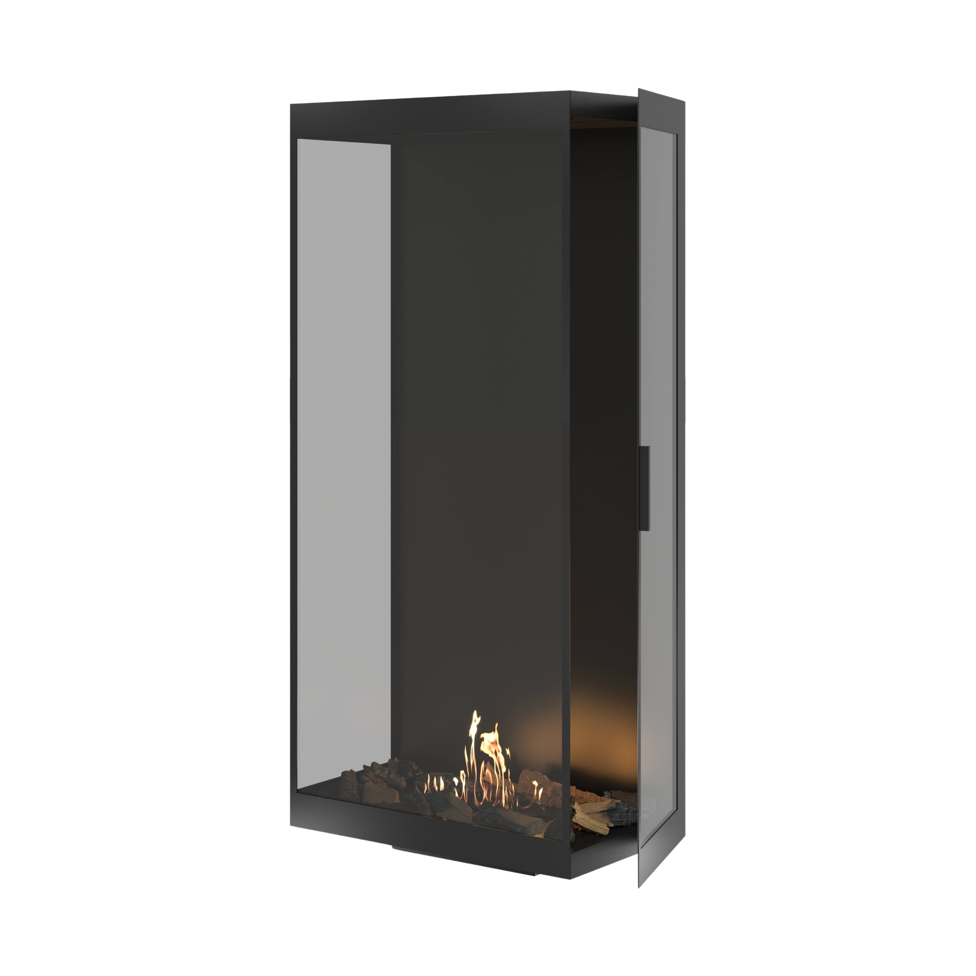 Made Driezijdig Vertical Roomdivider Volle Glas 70 x 140 cm