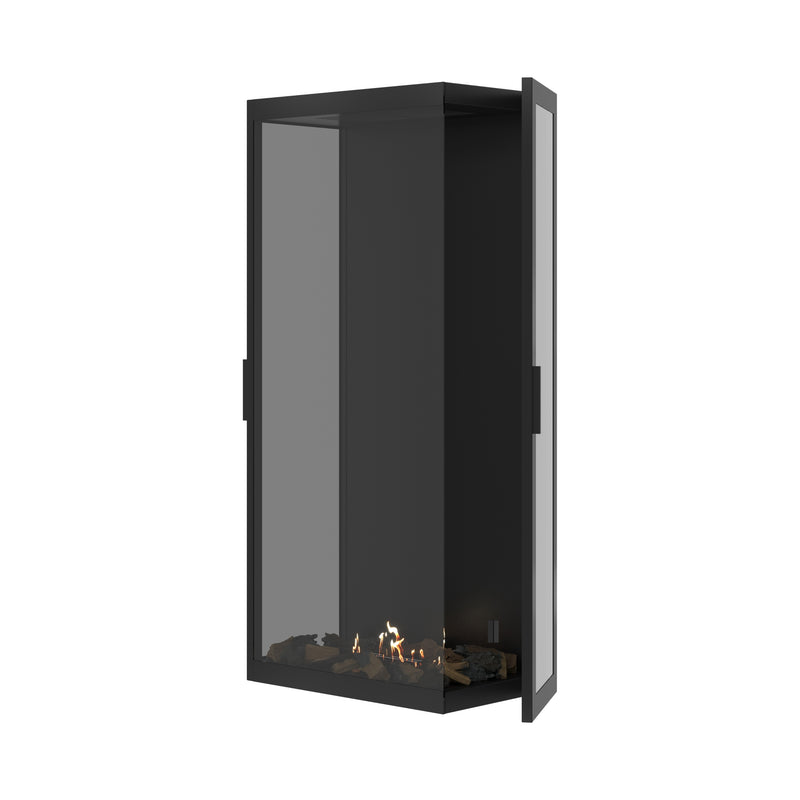 Made Driezijdig Vertical Roomdivider Volle Glas 70 x 140 cm