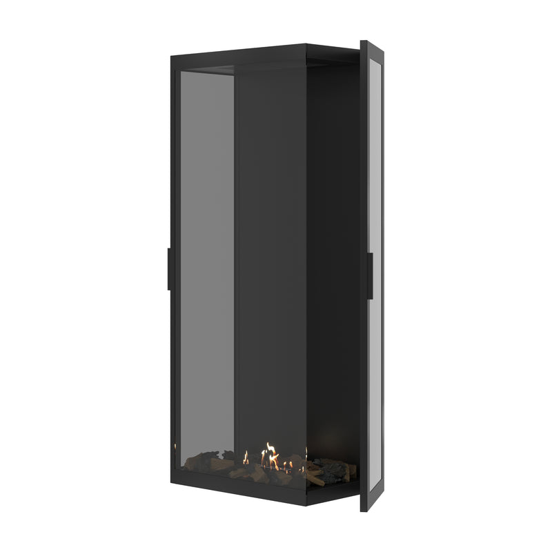 Made Driezijdig Vertical Roomdivider Volle Glas 70 x 160 cm