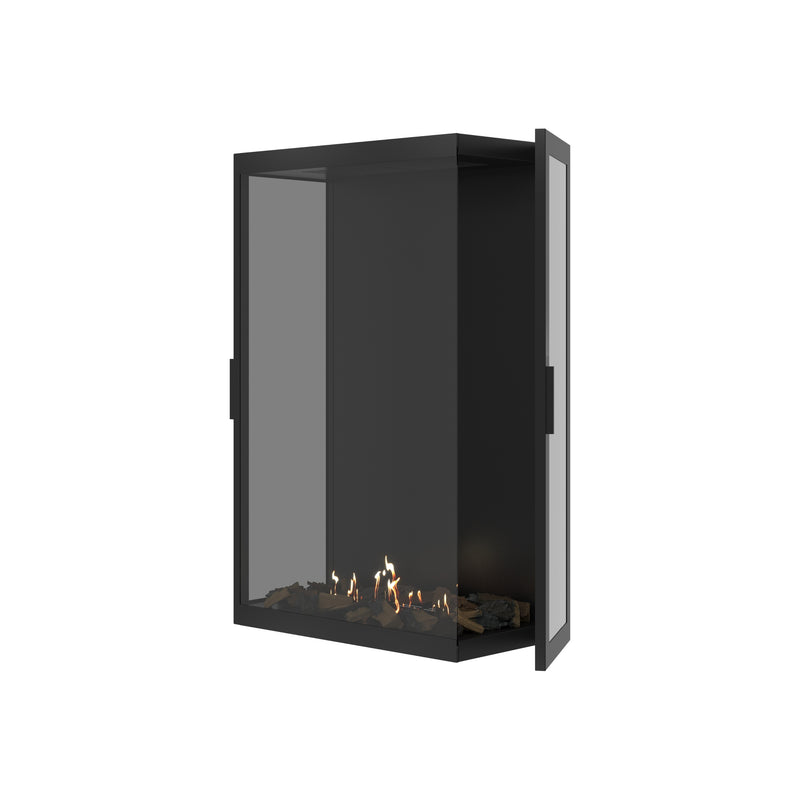 Made Driezijdig Vertical Roomdivider Volle Glas 80 x 100 cm