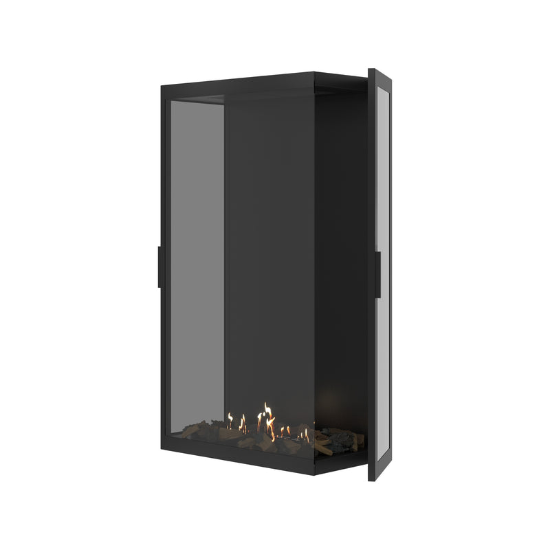 Made Driezijdig Vertical Roomdivider Volle Glas 80 x 120 cm