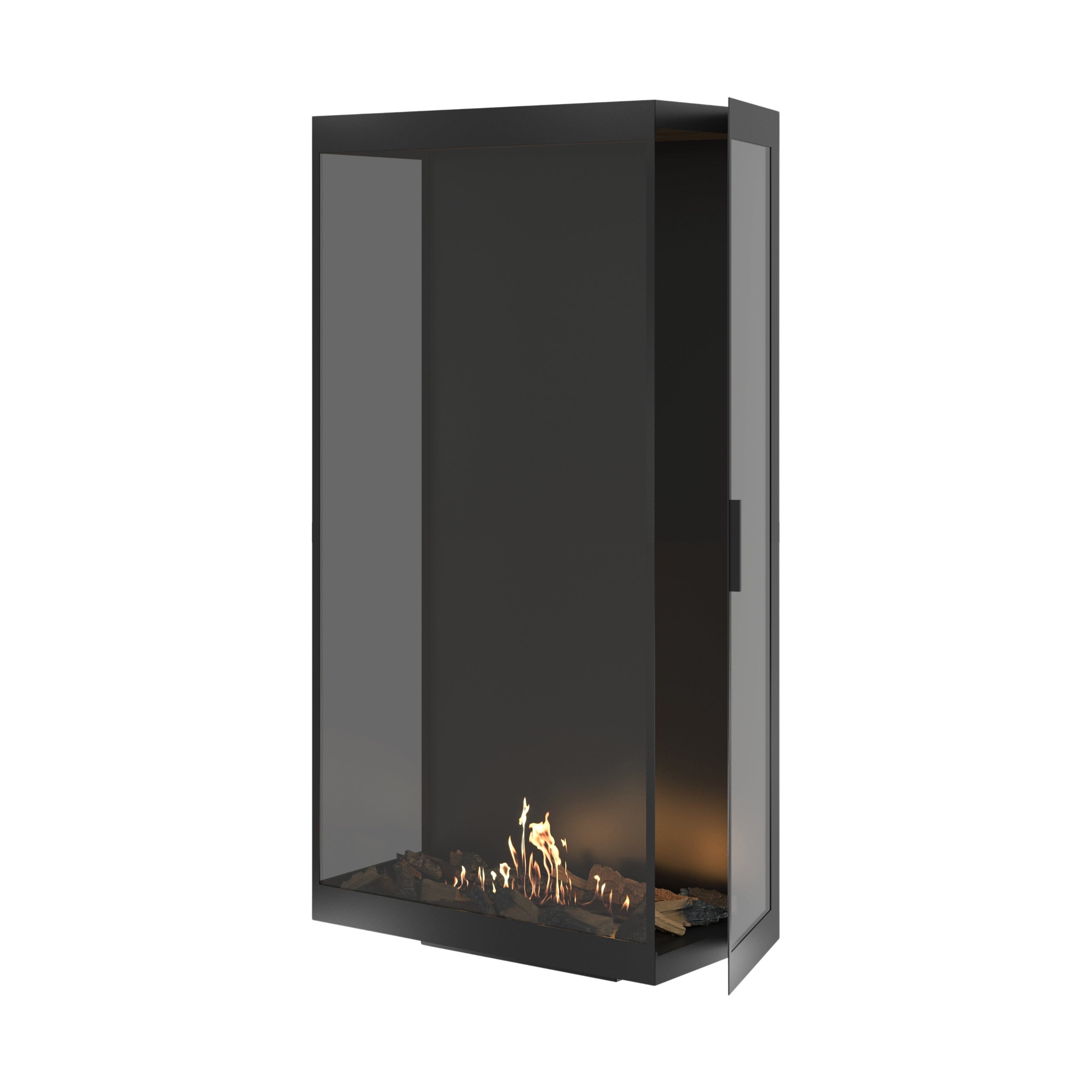 Made Driezijdig Vertical Roomdivider Volle Glas 80 x 140 cm