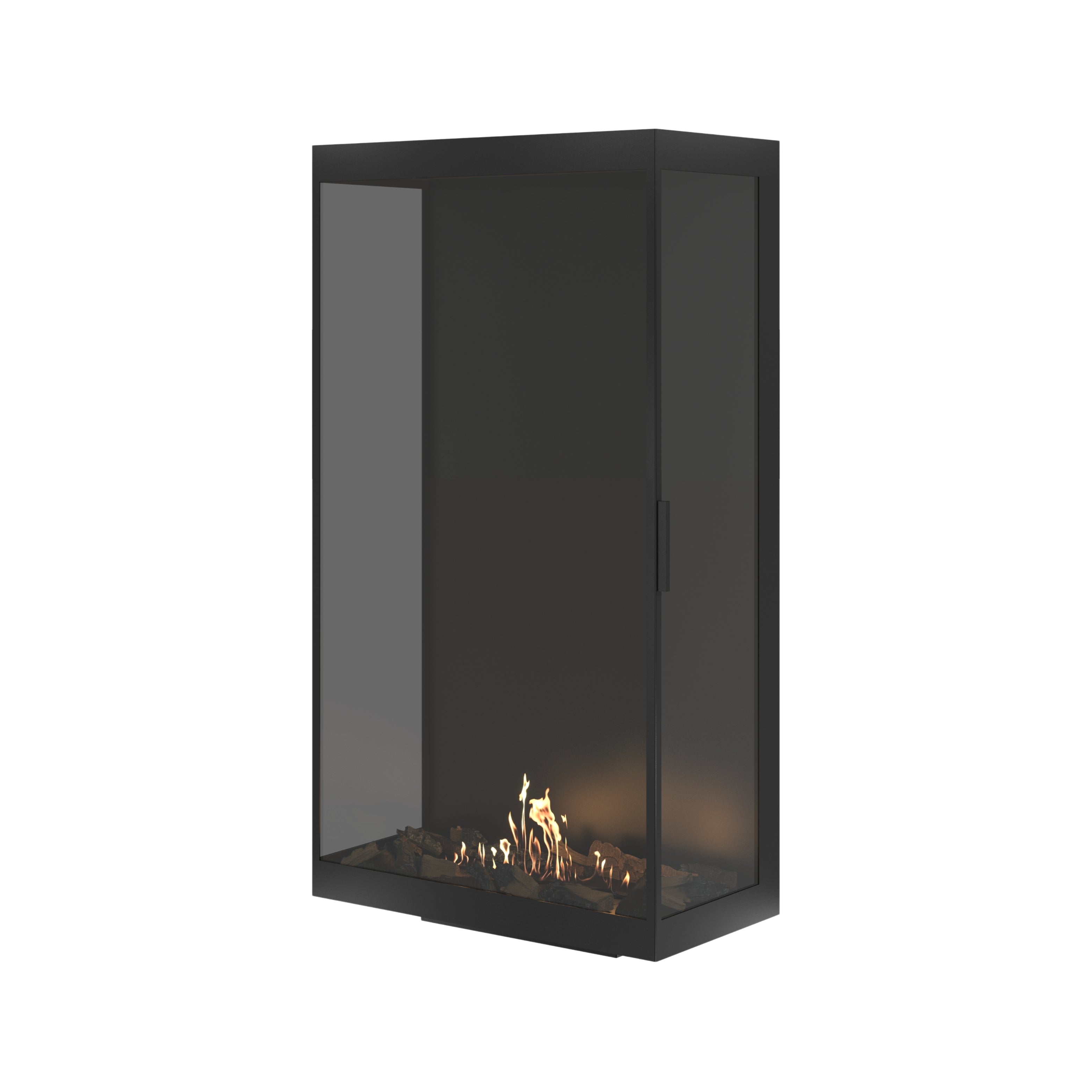 Made Driezijdig Vertical Roomdivider Volle Glas 80 x 140 cm