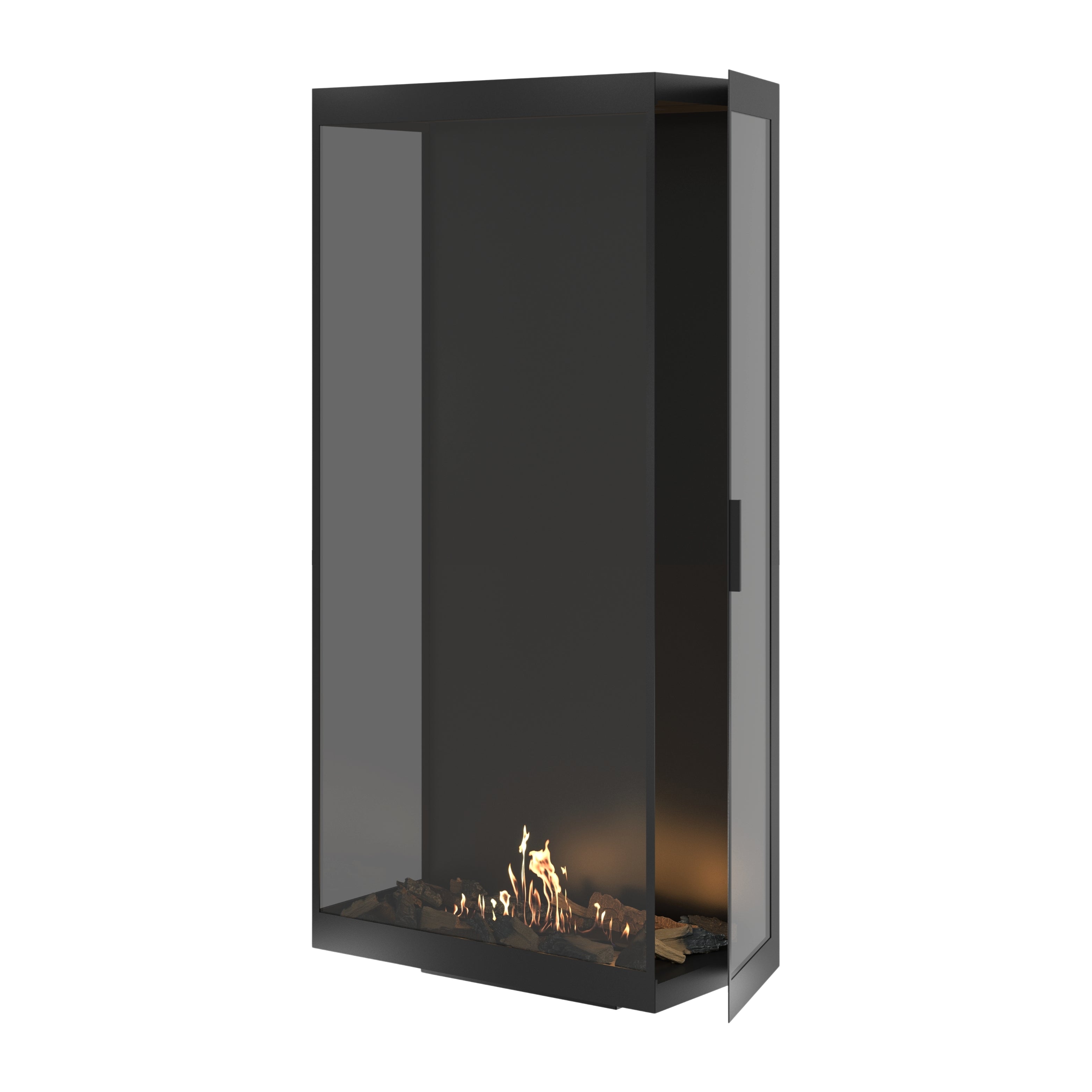Made Driezijdig Vertical Roomdivider Volle Glas 80 x 160 cm