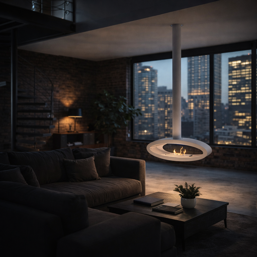 Malema Wit Bio Ethanol Plafondhaard 112 cm