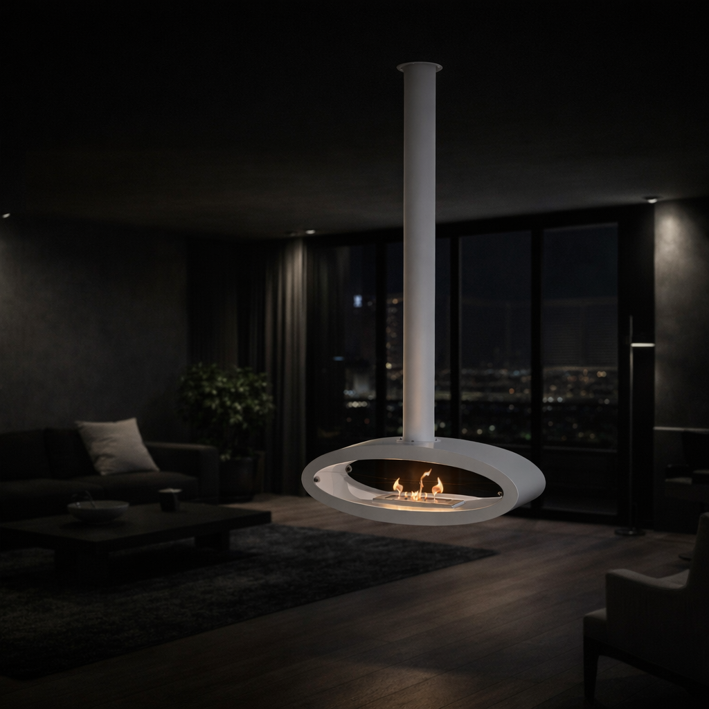 Malema Wit Bio Ethanol Plafondhaard 112 cm