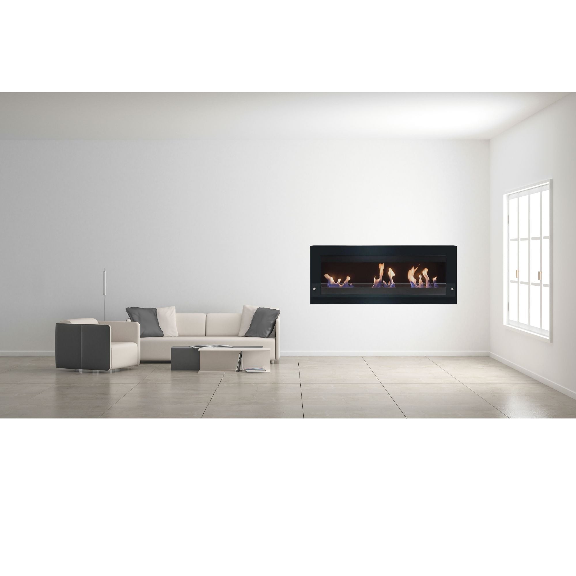 Maliba Wide Wall Fireplace Frame 136 CM