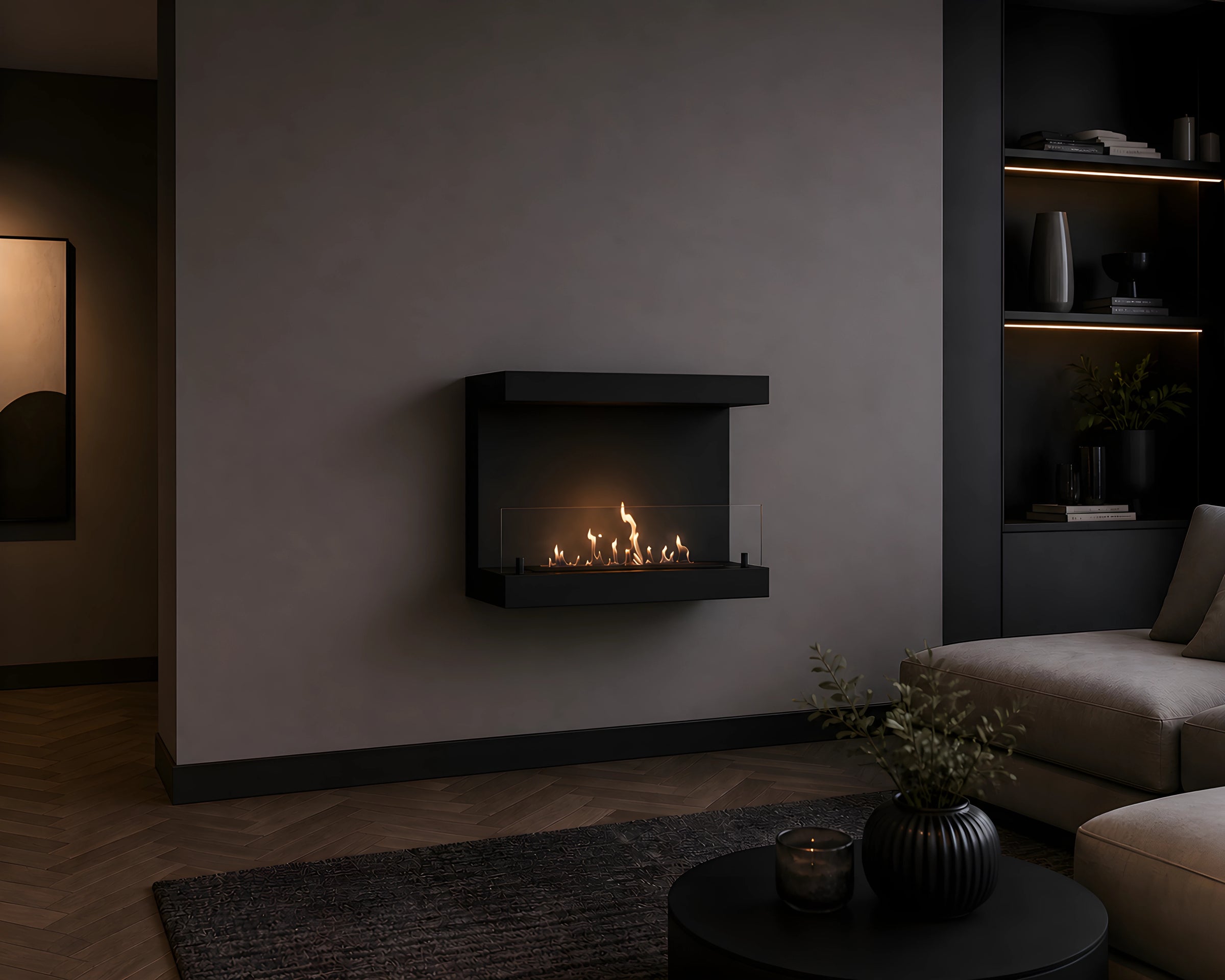 Manche Box Wandhaard Zwart 80 cm