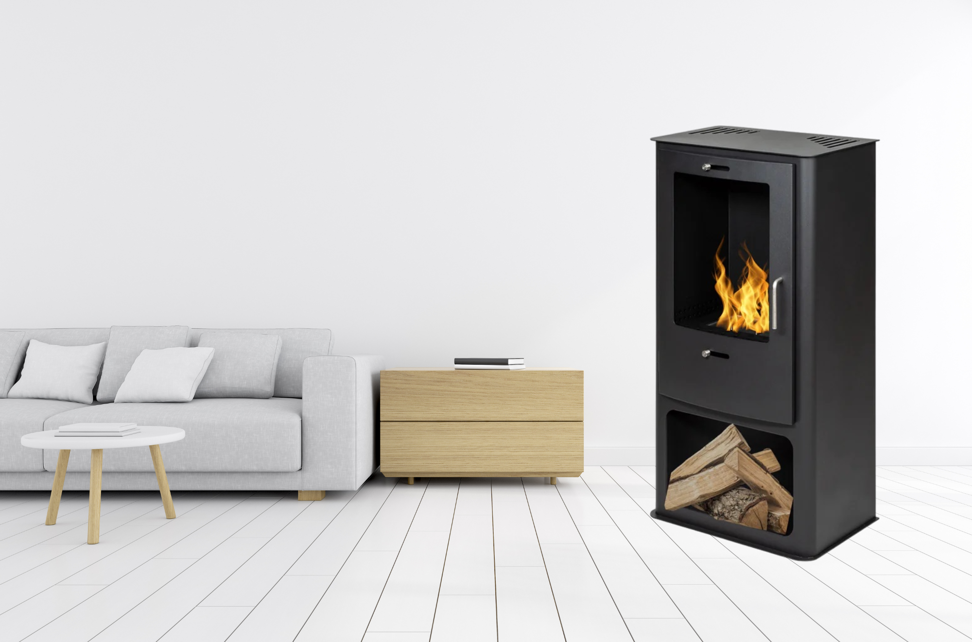 Manne Bio Ethanol Kachelhaard H100 cm