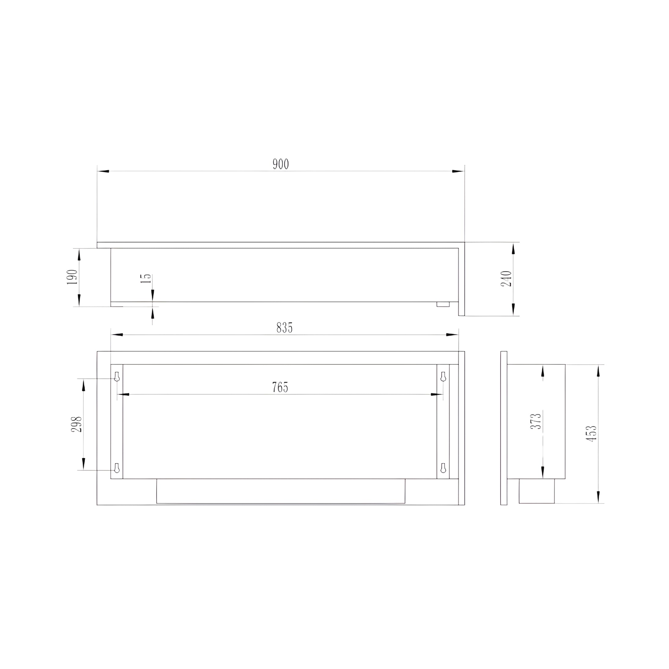 Marala Inbouwhoekhaard Links 90 cm