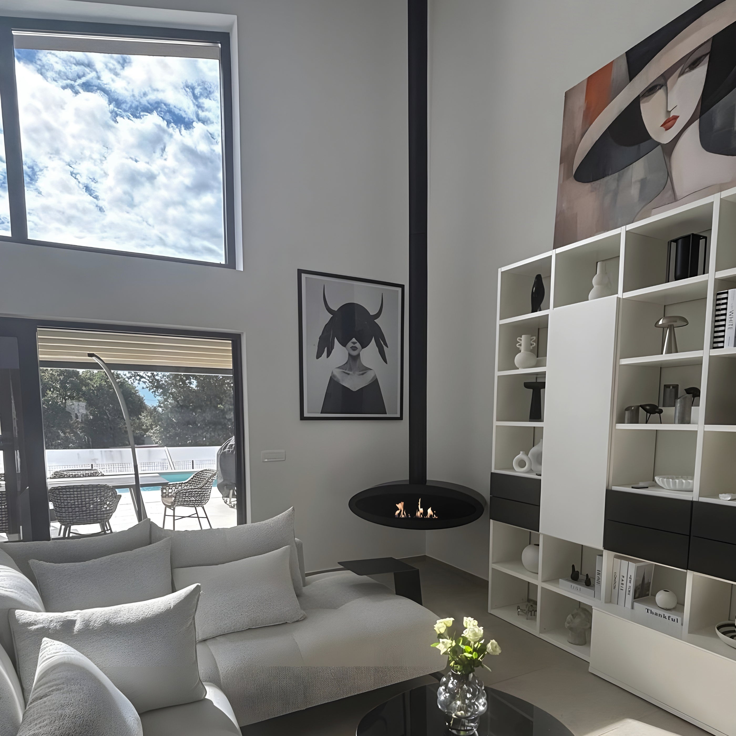 Meru Tube Zwart Bio Plafondhaard 112 cm