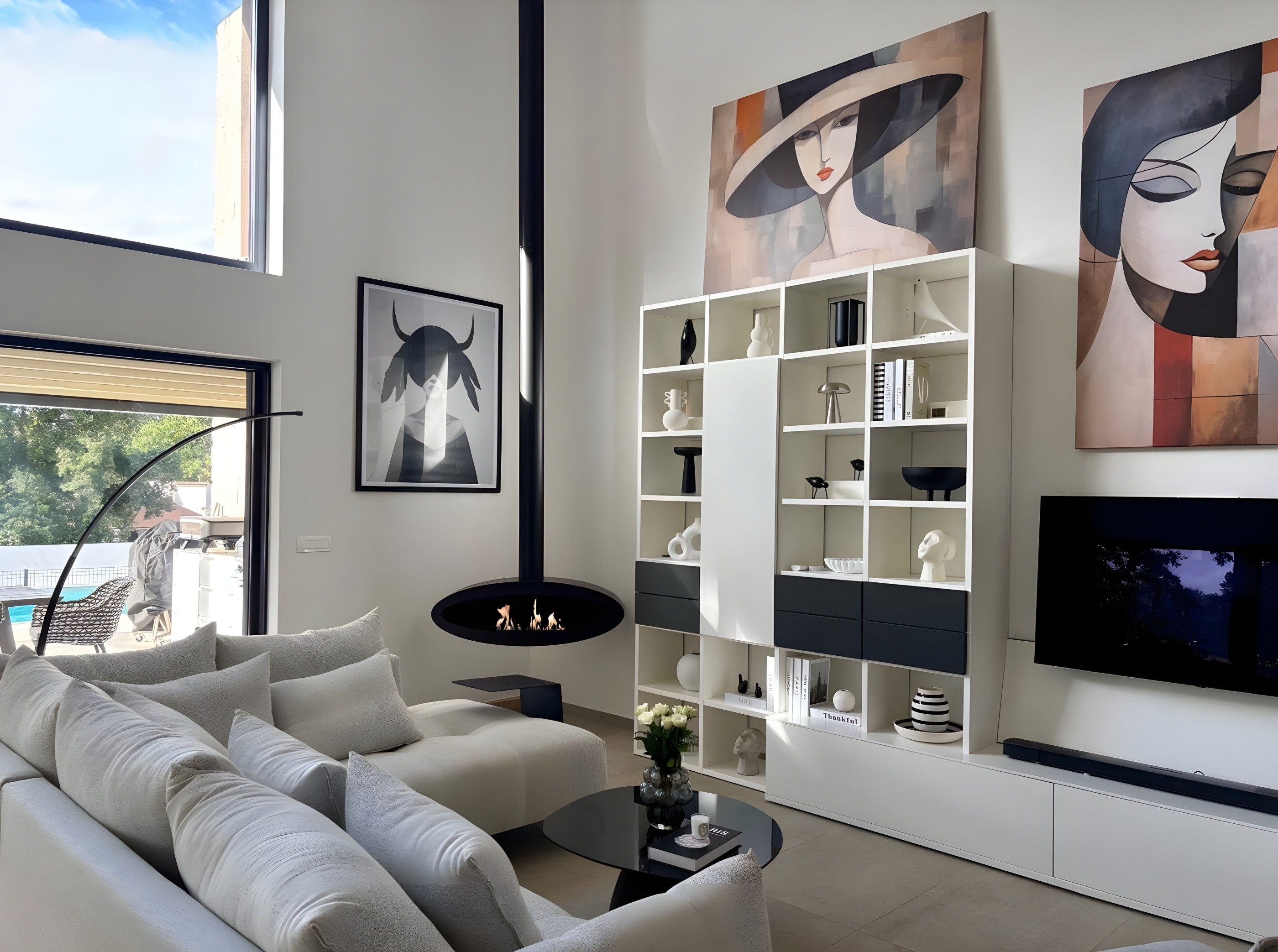 Meru Tube Zwart Bio Plafondhaard 112 cm