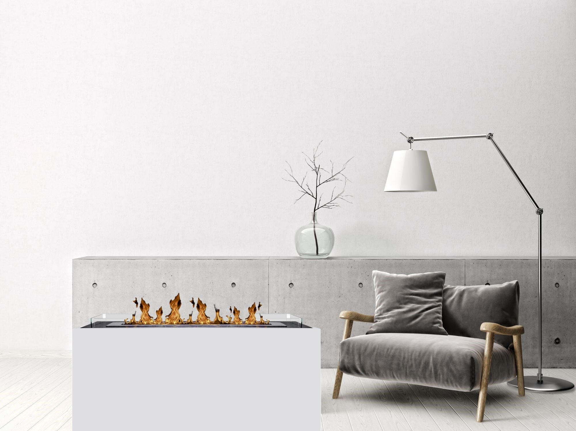 Modulaire Bio Ethanol Vrijstaand Haard  130 cm