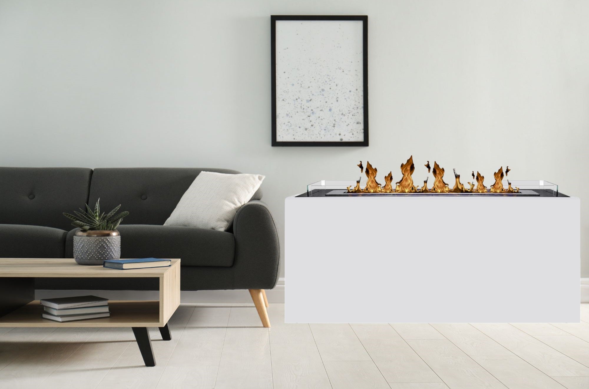 Modulaire Bio Ethanol Vrijstaand Haard  130 cm