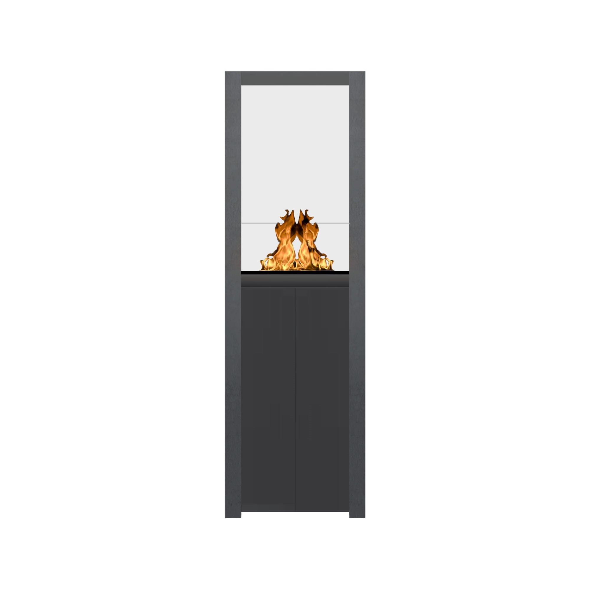 Mol Black Freestanding Bio-Ethanol Stove Fireplace
