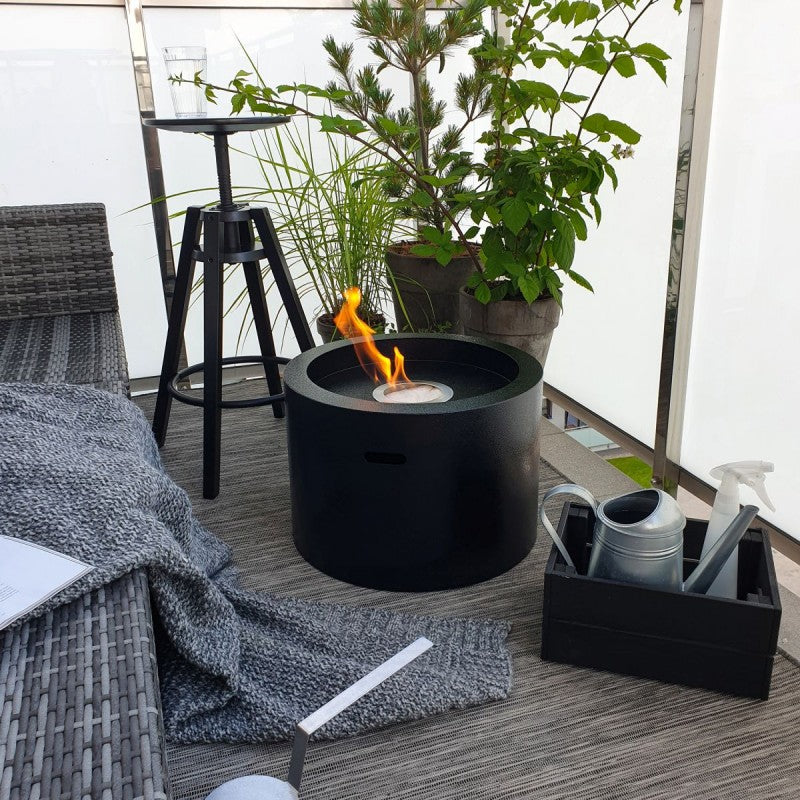 Moon Black Bio Ethanol Freestanding Fireplace D47 cm
