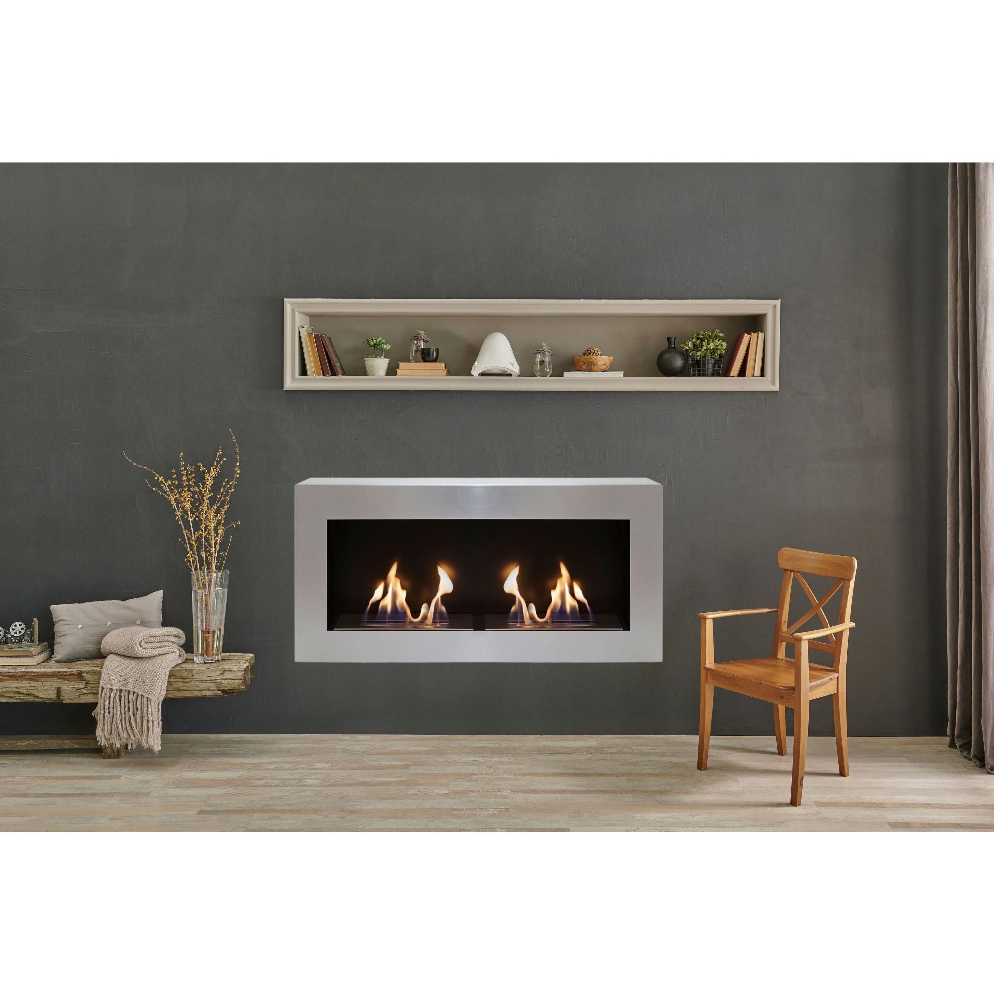 Nasa Elegant Wall Fireplace 90 CM