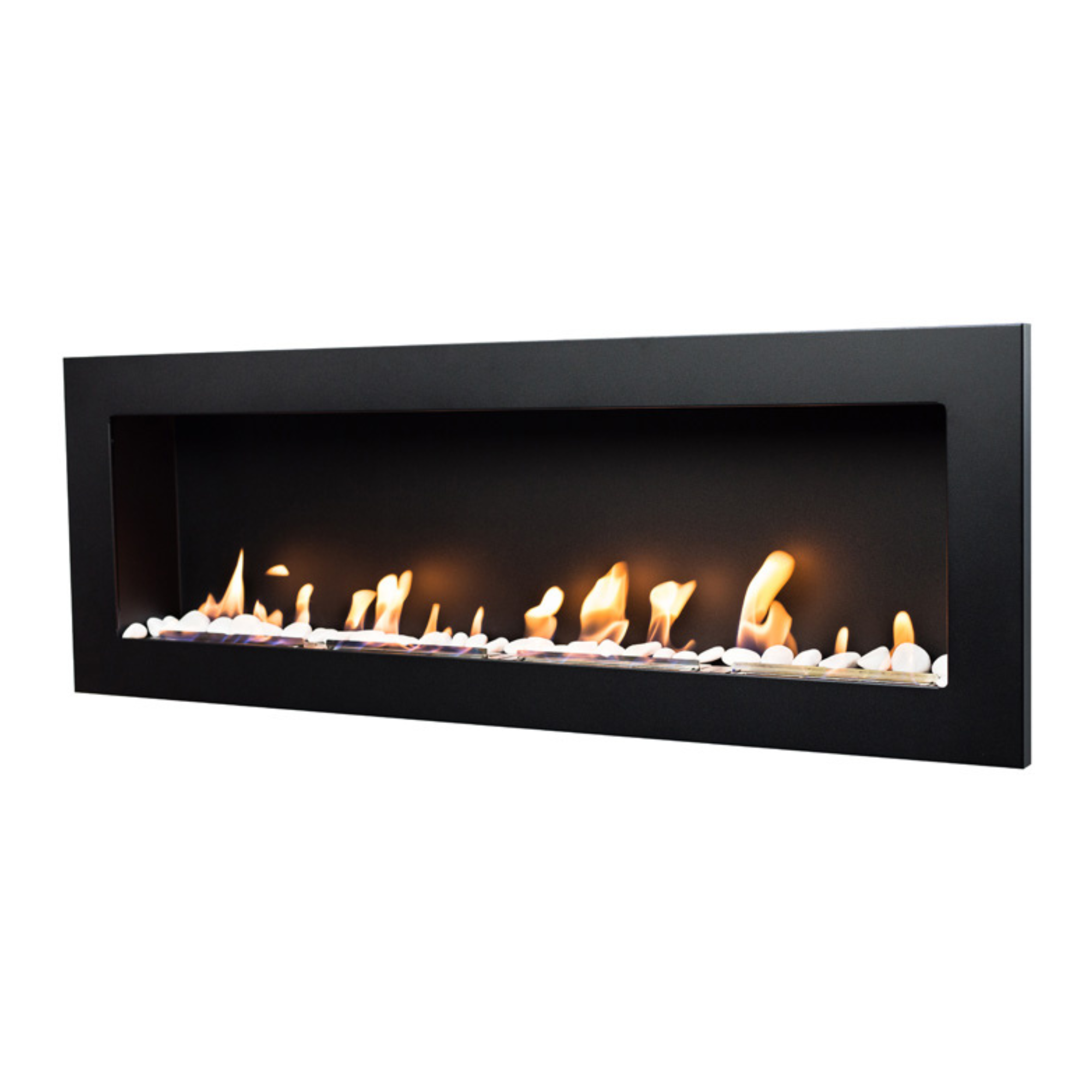 Nerez Zwart Bio-Ethanol Inbouw - Wandhaard 115 CM