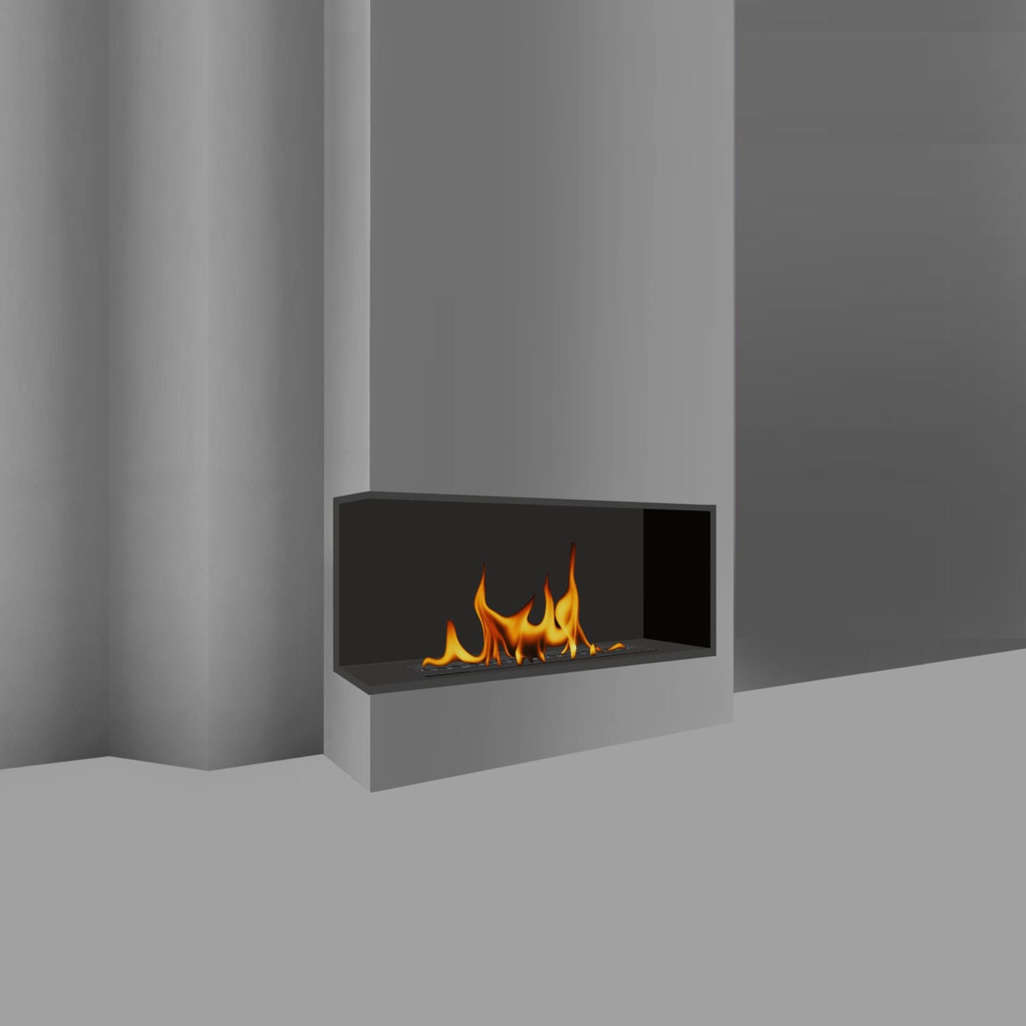 Nila Bio Ethanol Built-in Corner Fireplace Left 146 cm