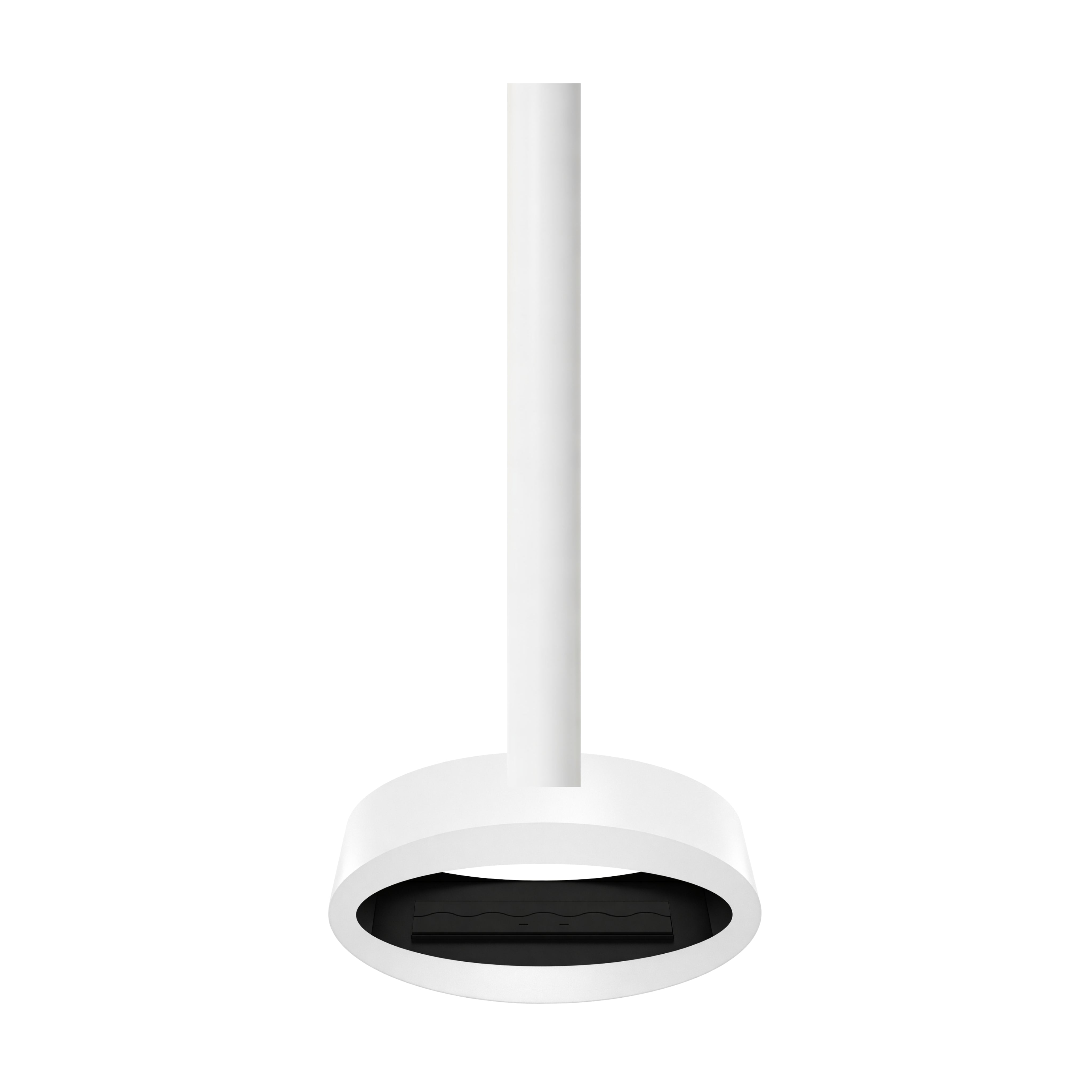 Meru Tube White Bio Ceiling Fireplace 80 cm