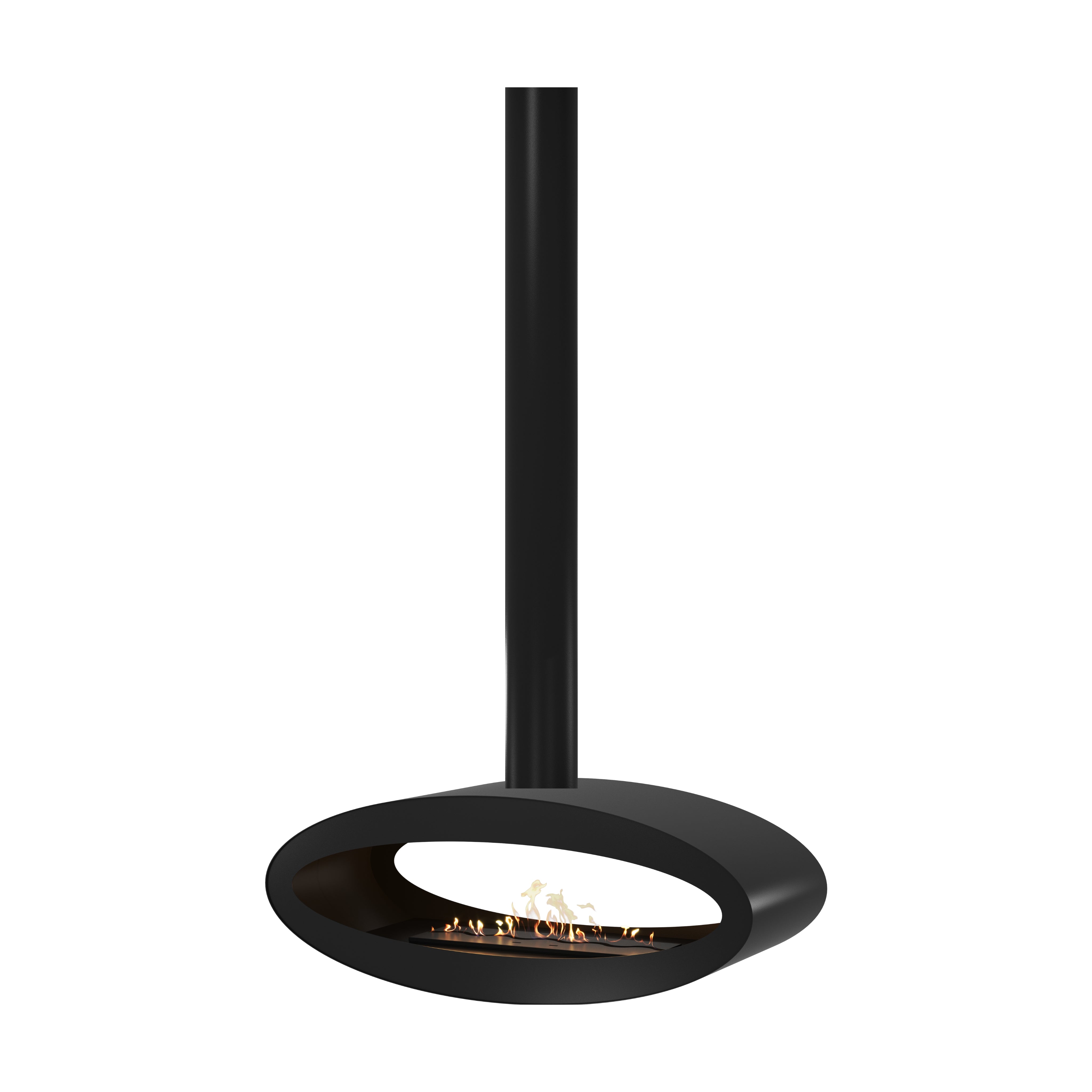 Ova Tube Zwart Doorkijk Plafondhaard 100 cm