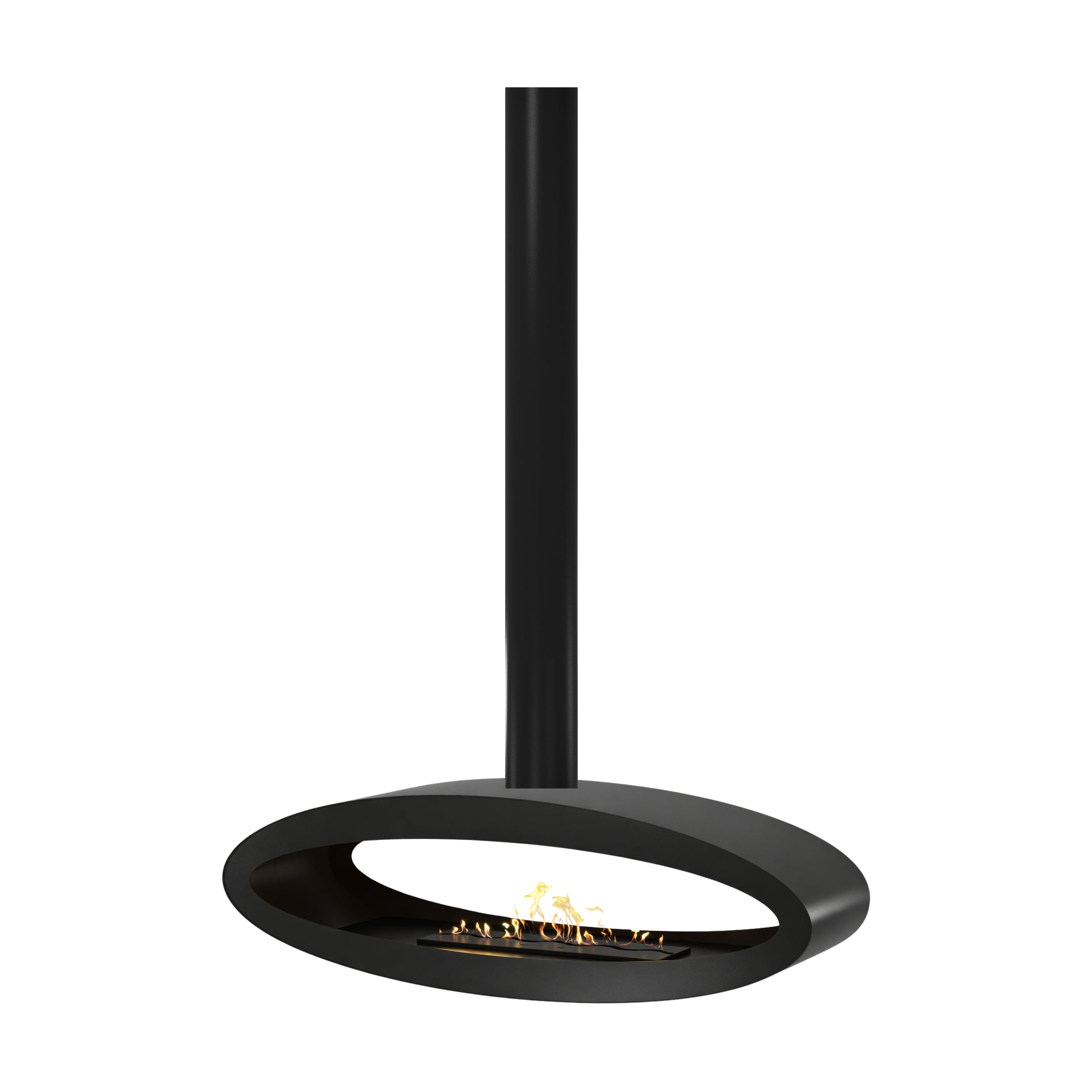Ova Tube Zwart Doorkijk Plafondhaard 120 cm