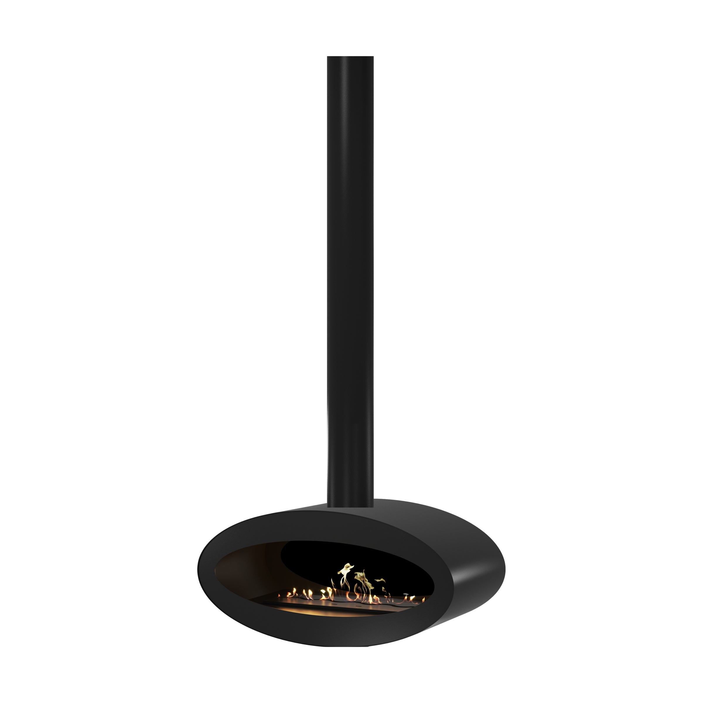 Ova Tube Zwart Plafondhaard 80 cm