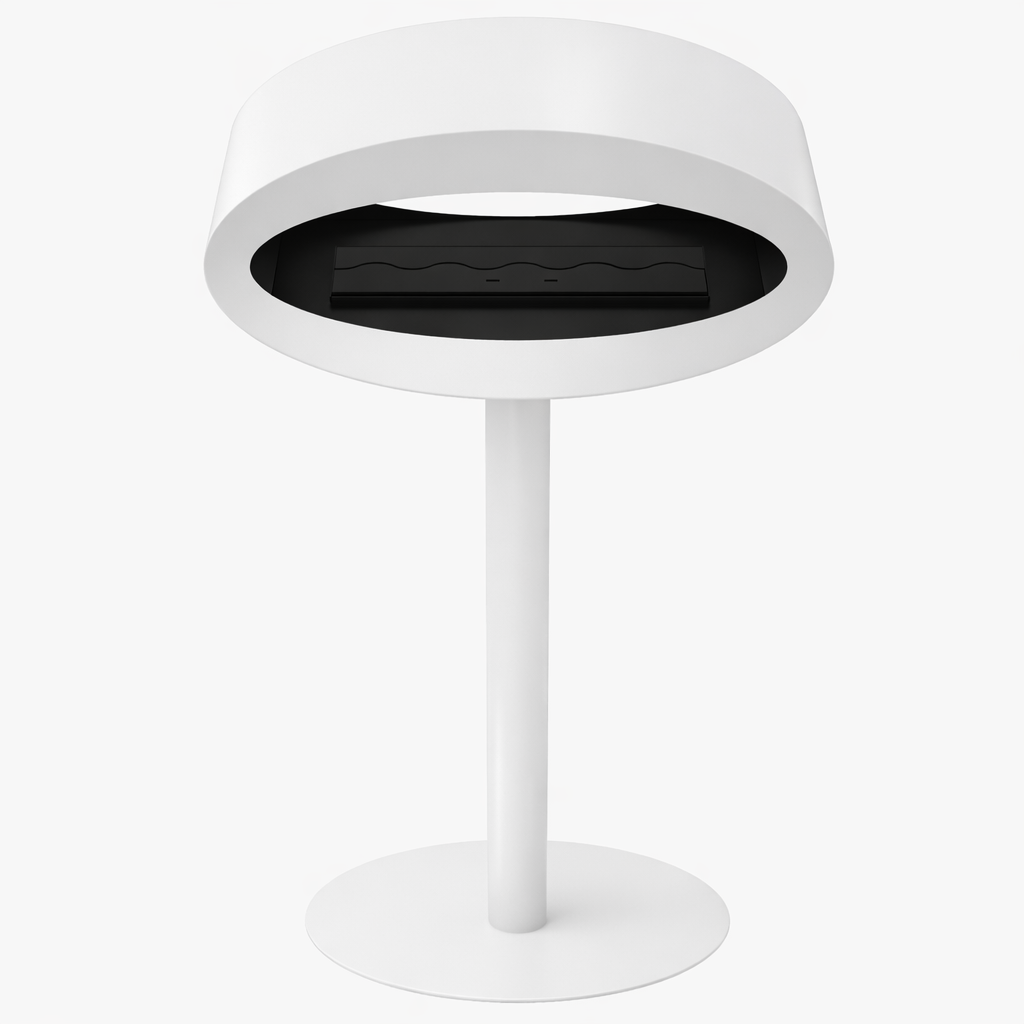 Ova Wit Vrijstaand Doorkijkhaard D80 cm