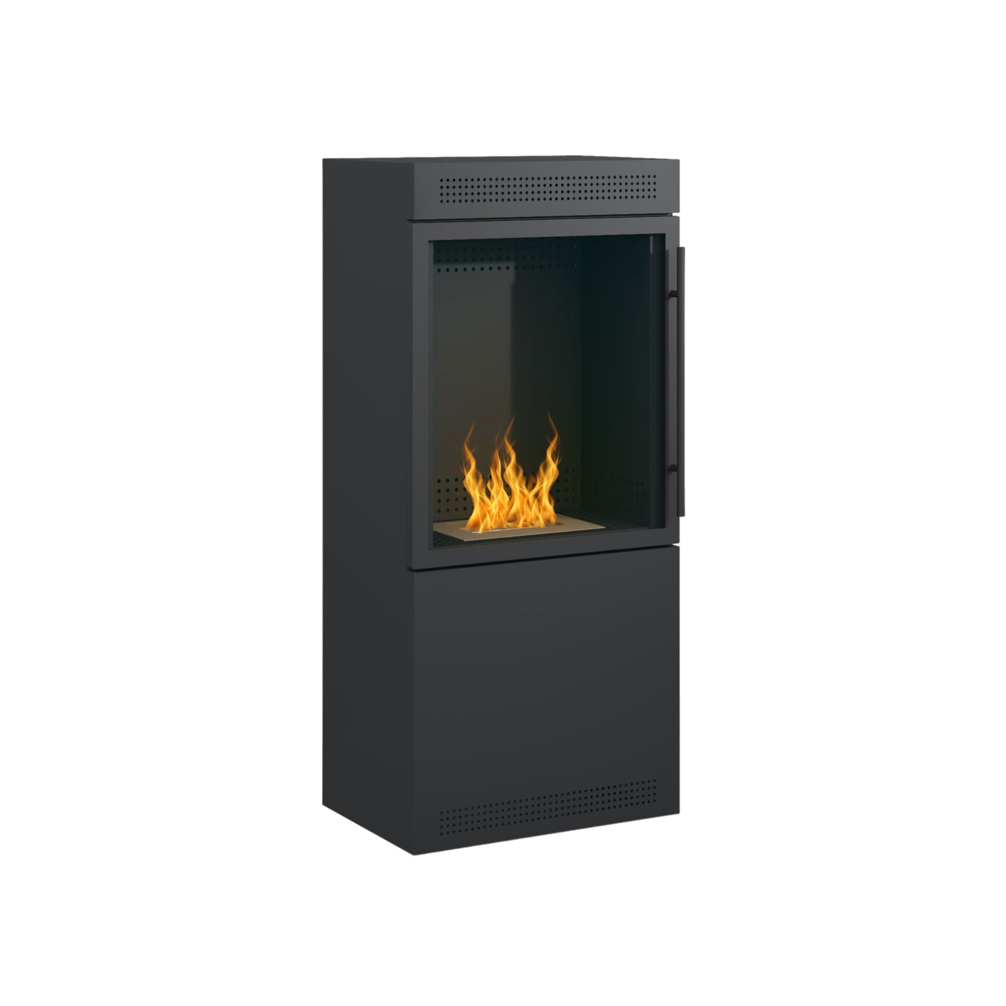 Pallo Black Freestanding Bio-Ethanol Stove Fireplace