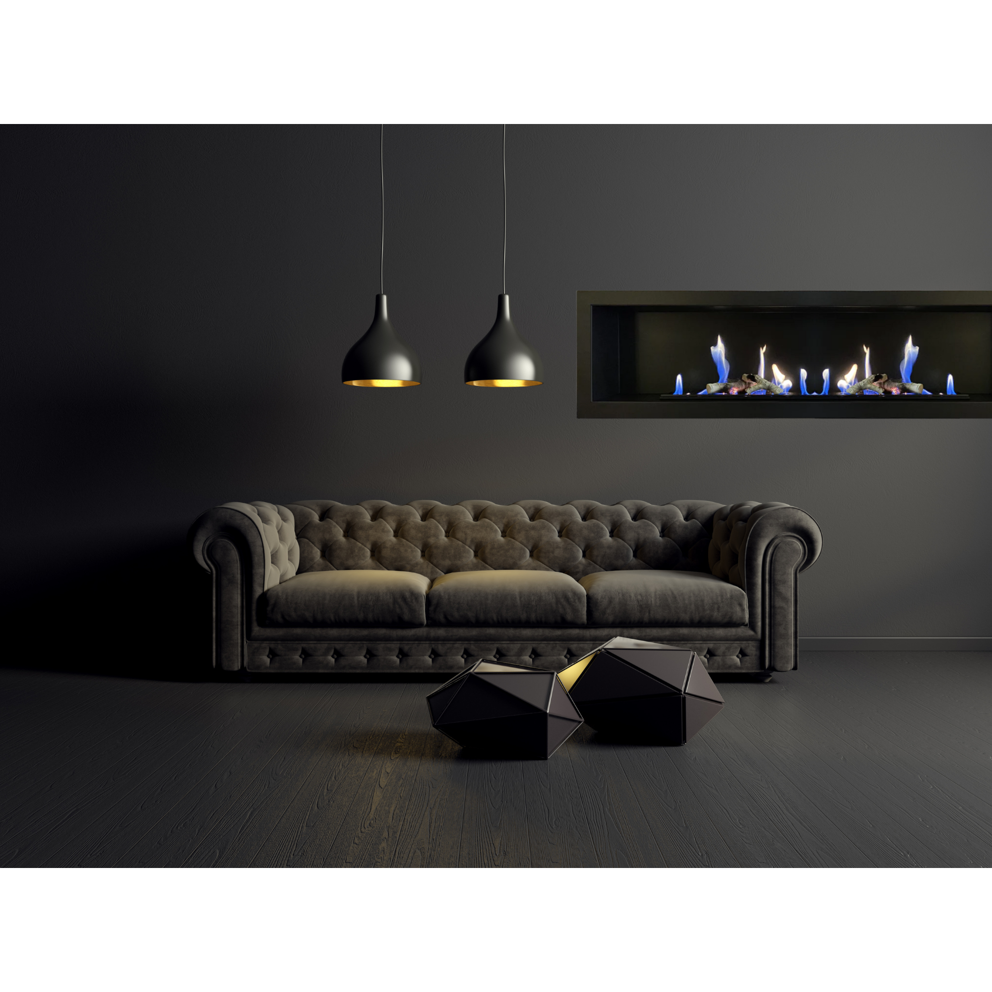 Pelé Bio-Ethanol Wall Fireplace 145 CM