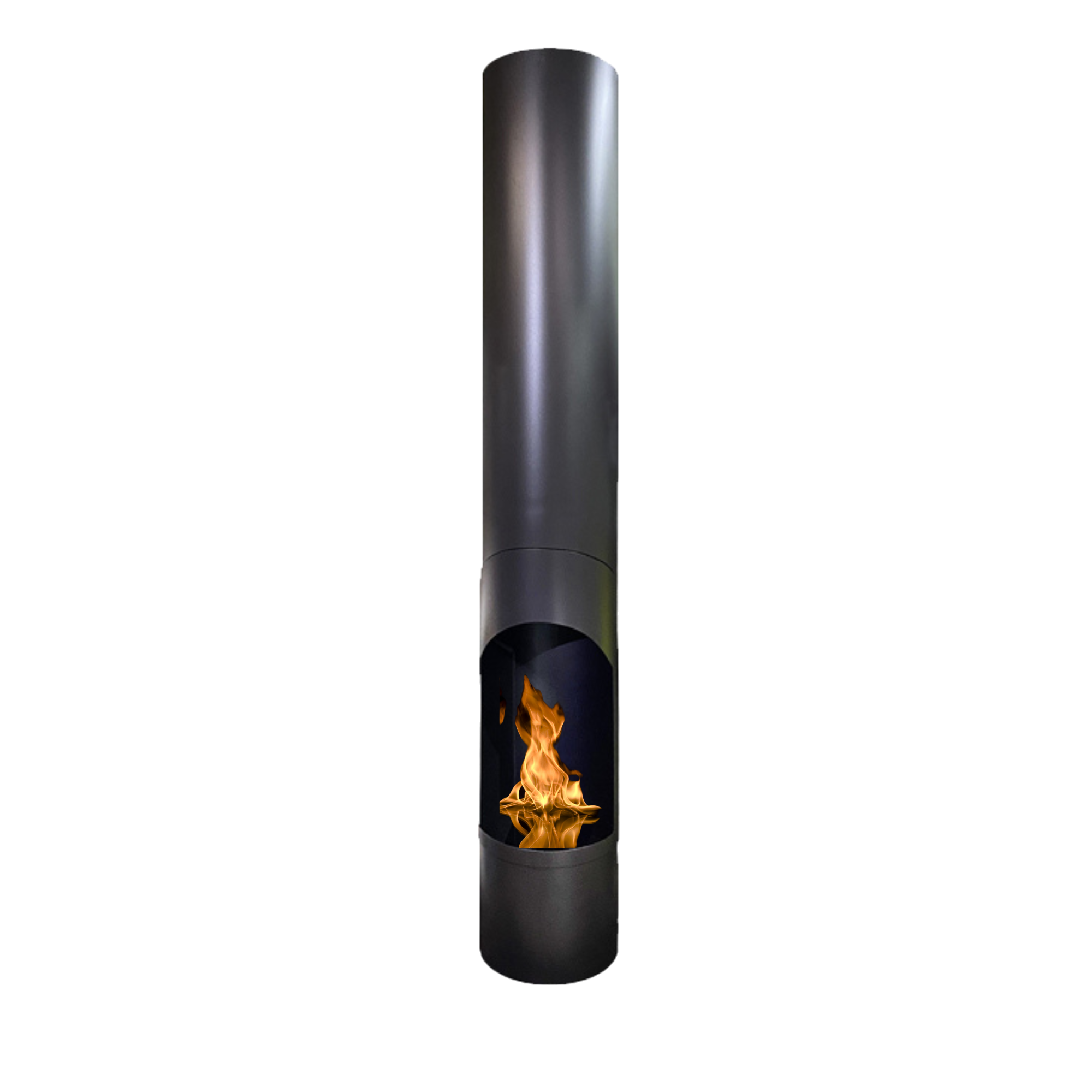 Rain Tube Bio Ethanol Ceiling Fireplace H200 cm