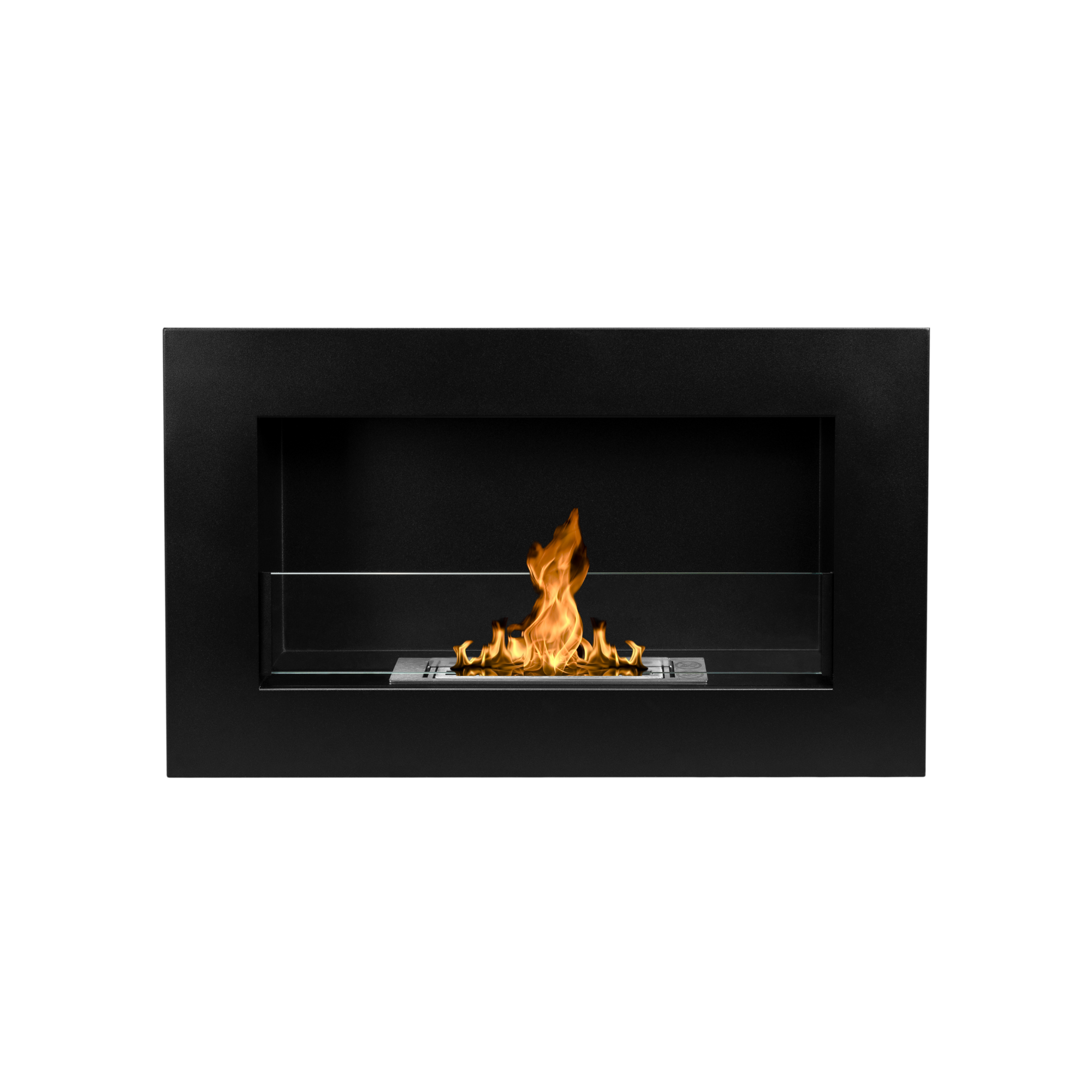 Rea Matte Black Bio Wall Fireplace 65 x 40 CM 
