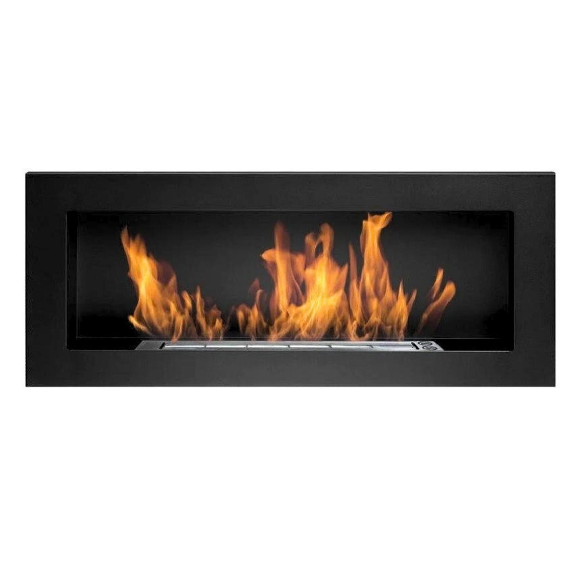 Rea Matte Black Bio Wall Fireplace 90 x 40 CM 