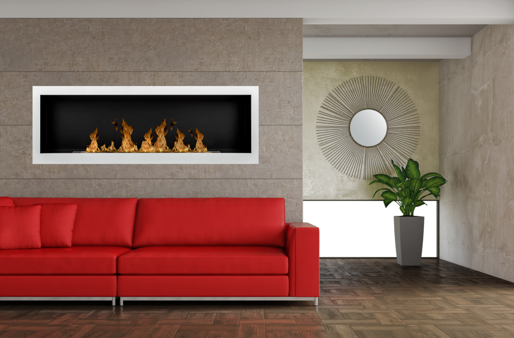 S-line W Bio Ethanol Wandhaard 120 cm