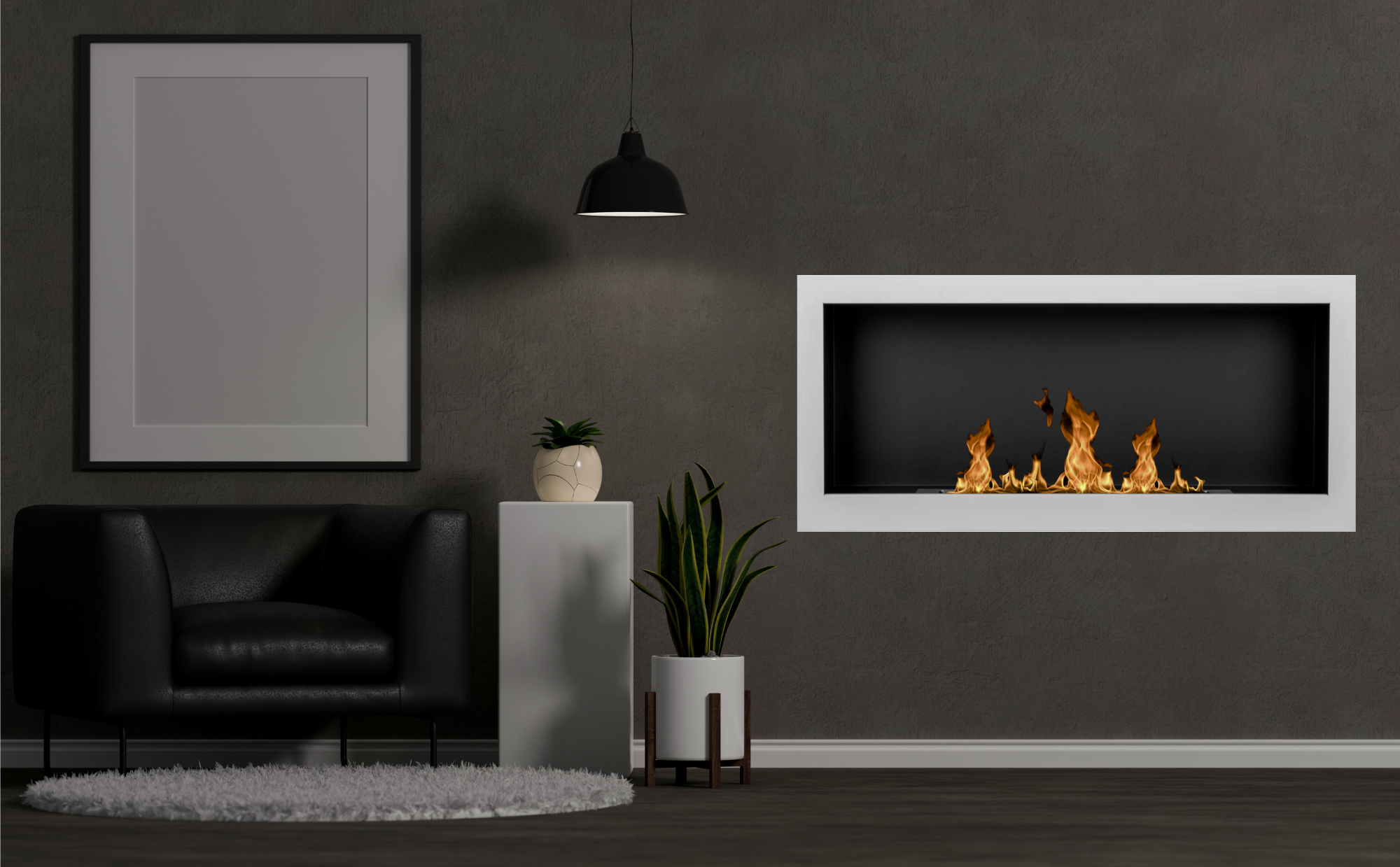 S-line W Bio Ethanol Wandhaard 90 cm