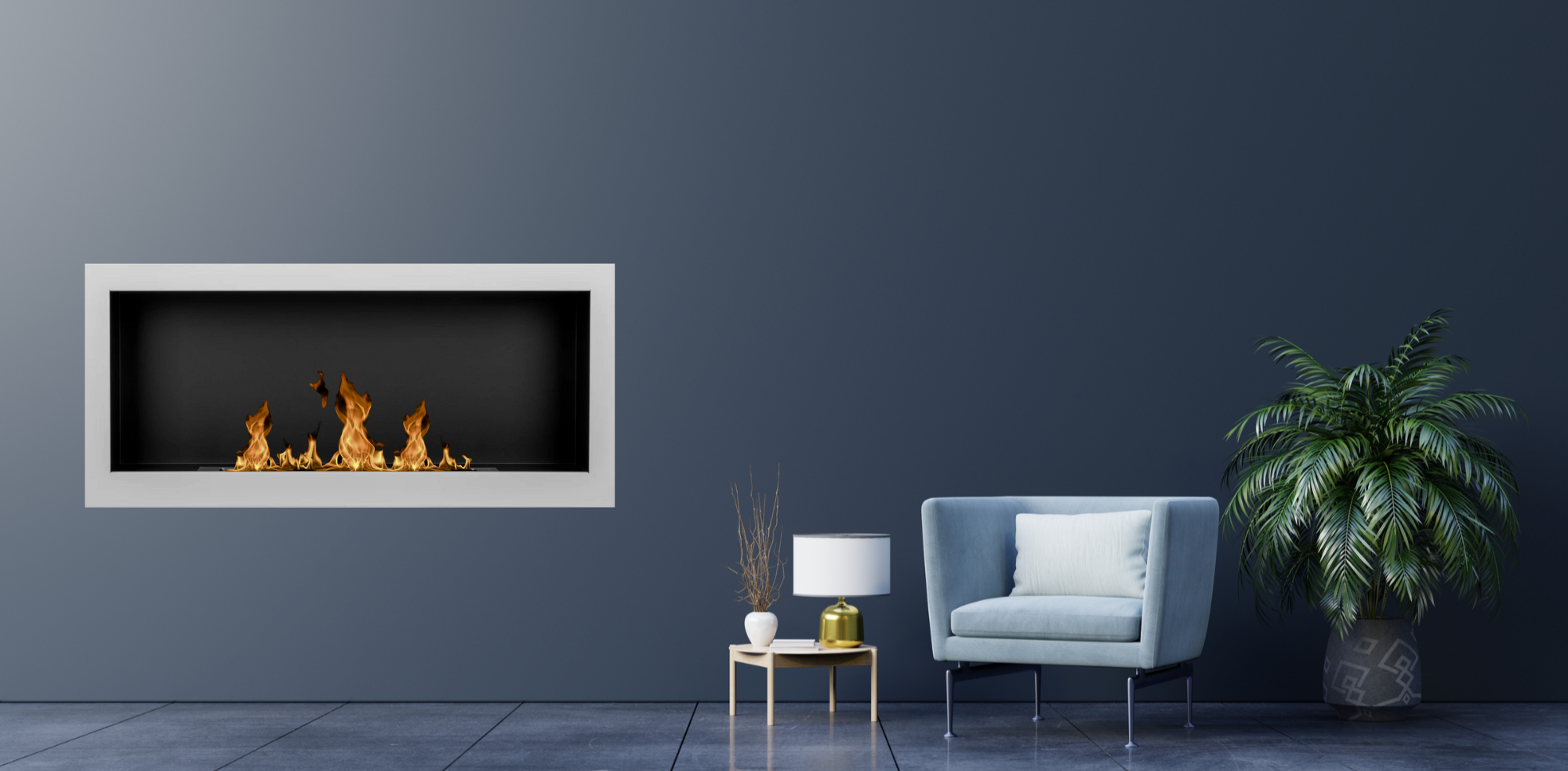 S-line W Bio Ethanol Wandhaard 90 cm