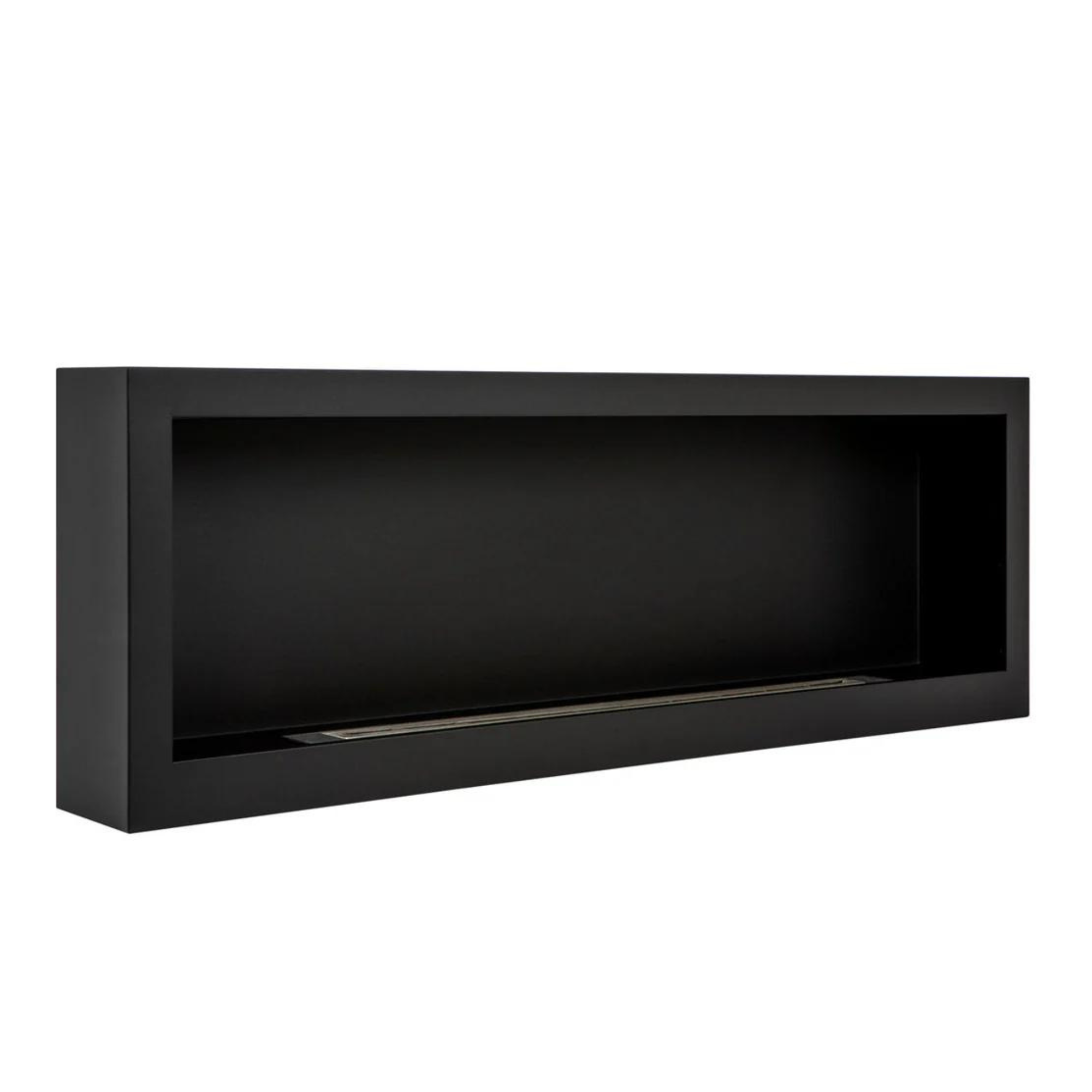 S - Line Black Full BOX Bio-Ethanol Wall Fireplace 120 x 40 CM