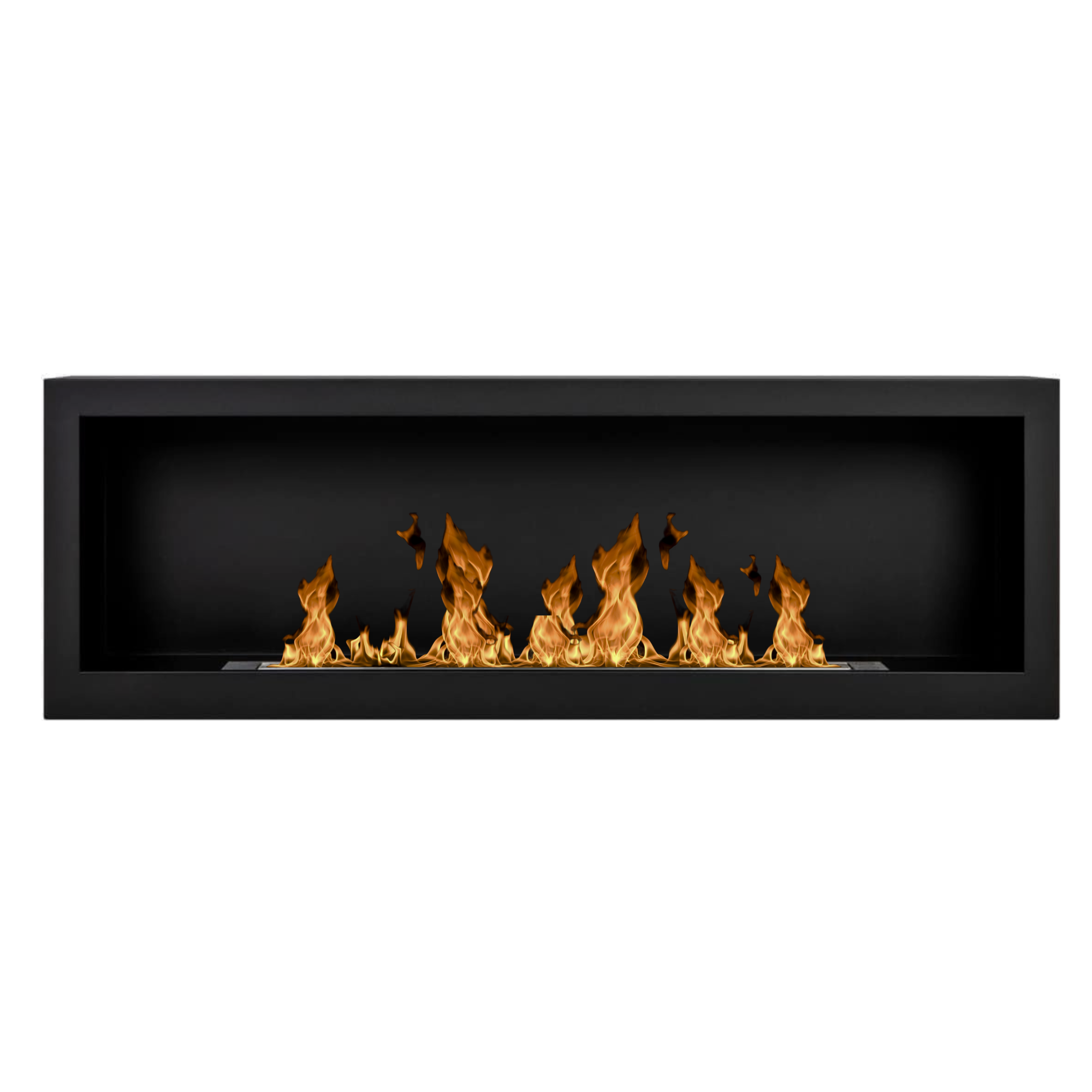 S - Line Black Full BOX Bio-Ethanol Wall Fireplace 120 x 40 CM