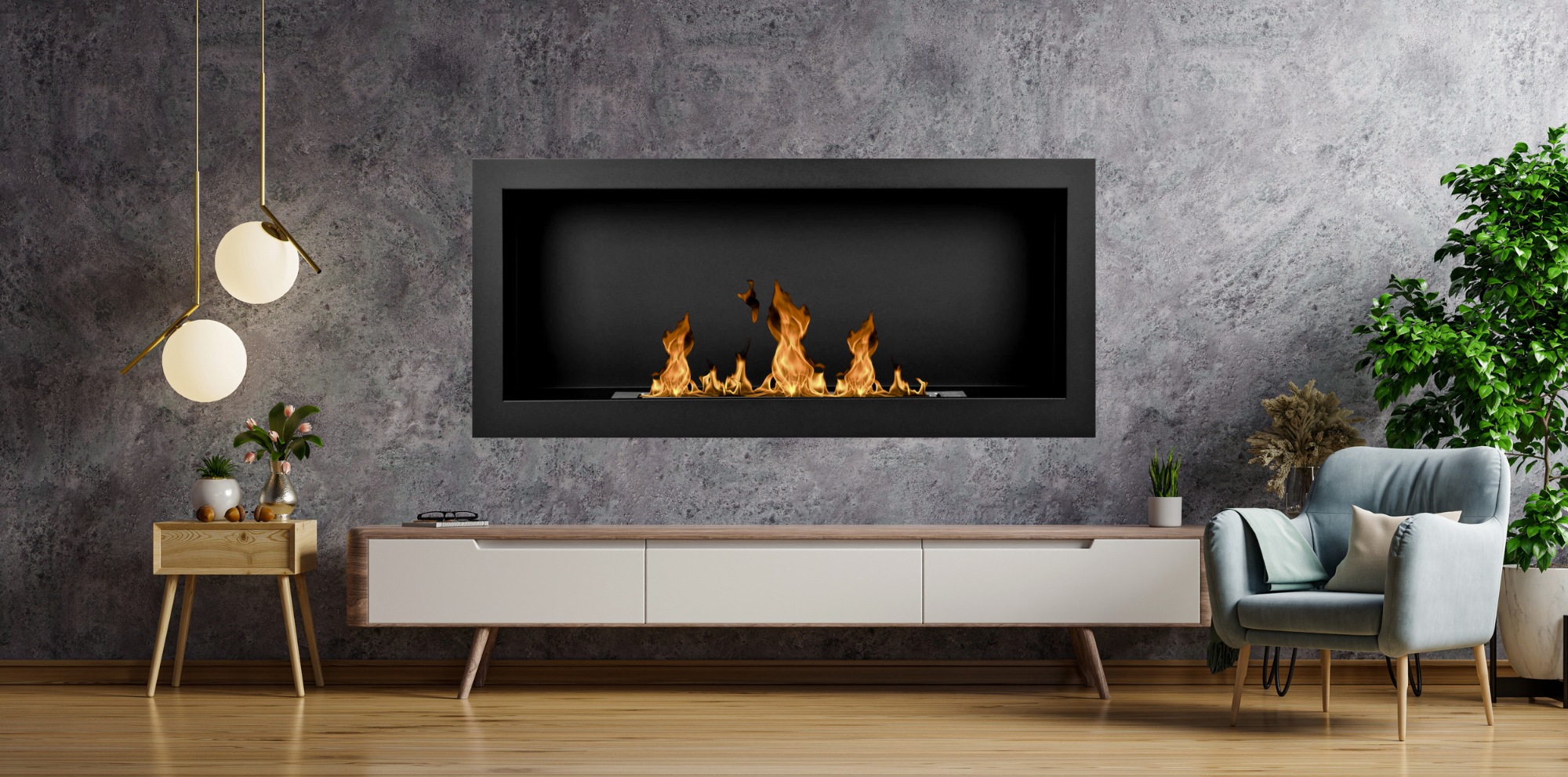S-line Z Bio Ethanol Wandhaard 90 cm