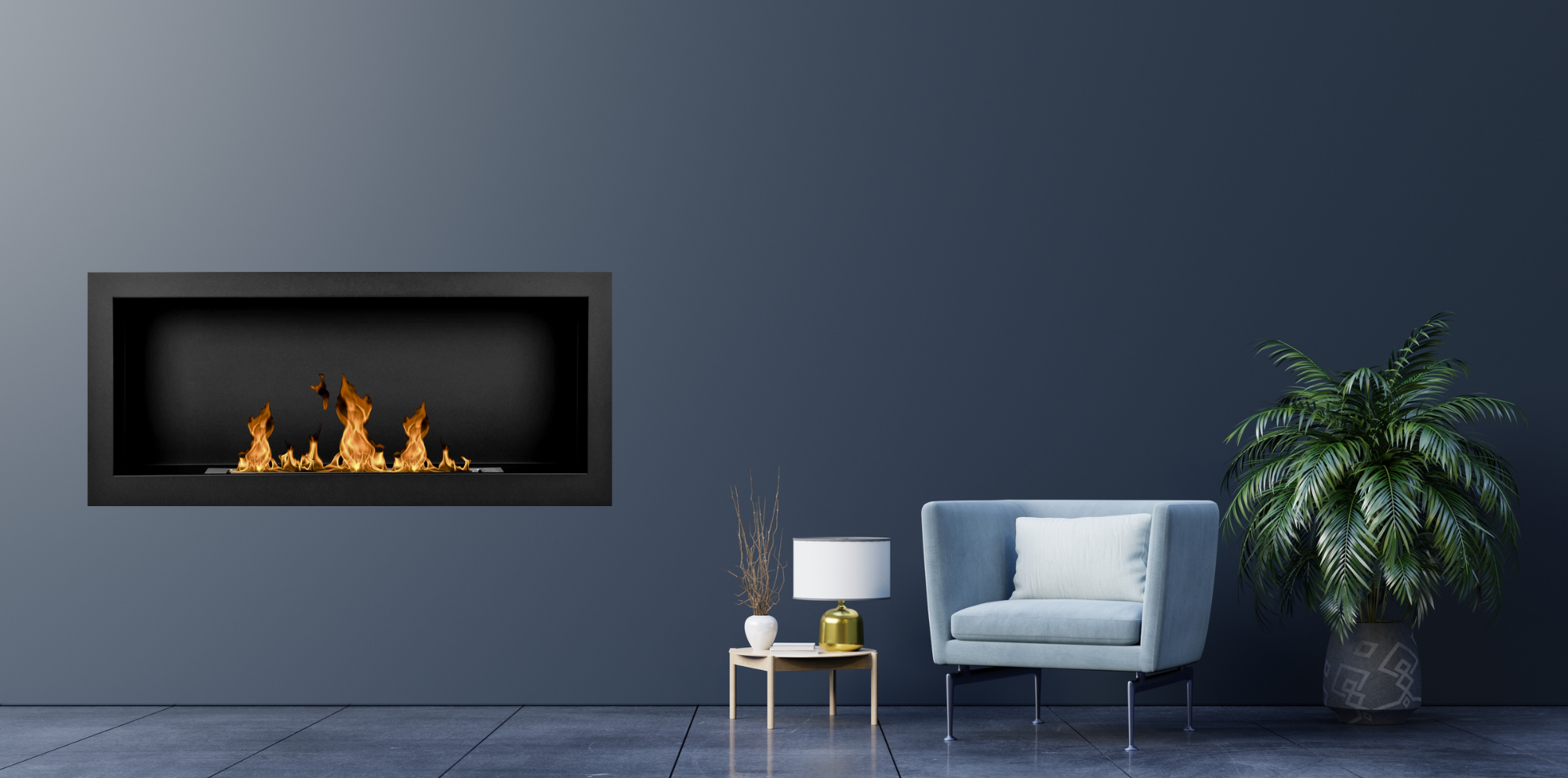 S-line Z Bio Ethanol Wandhaard 90 cm