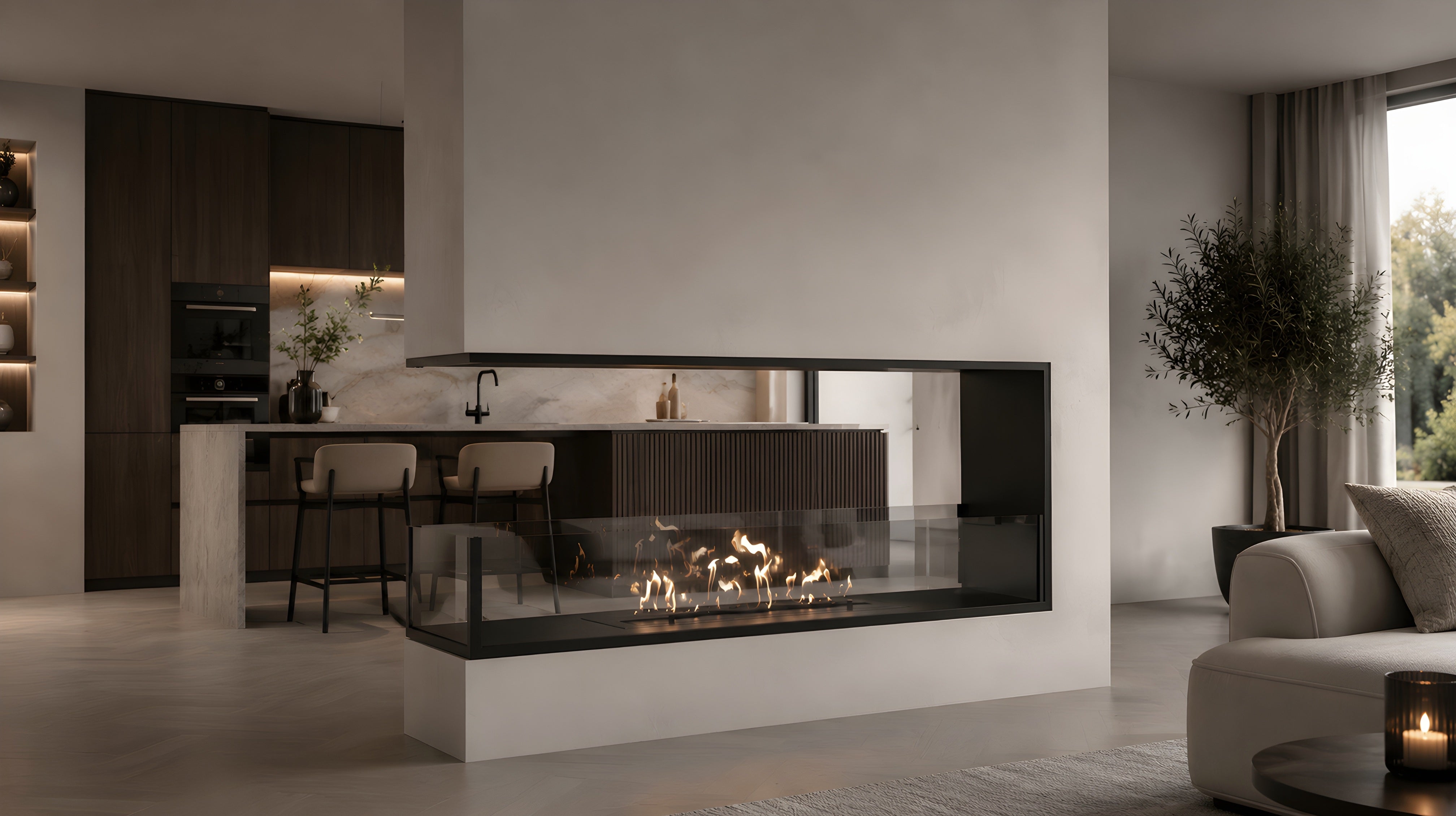 Saint U Vorm Driezijdig Inbouwhaard 120 cm