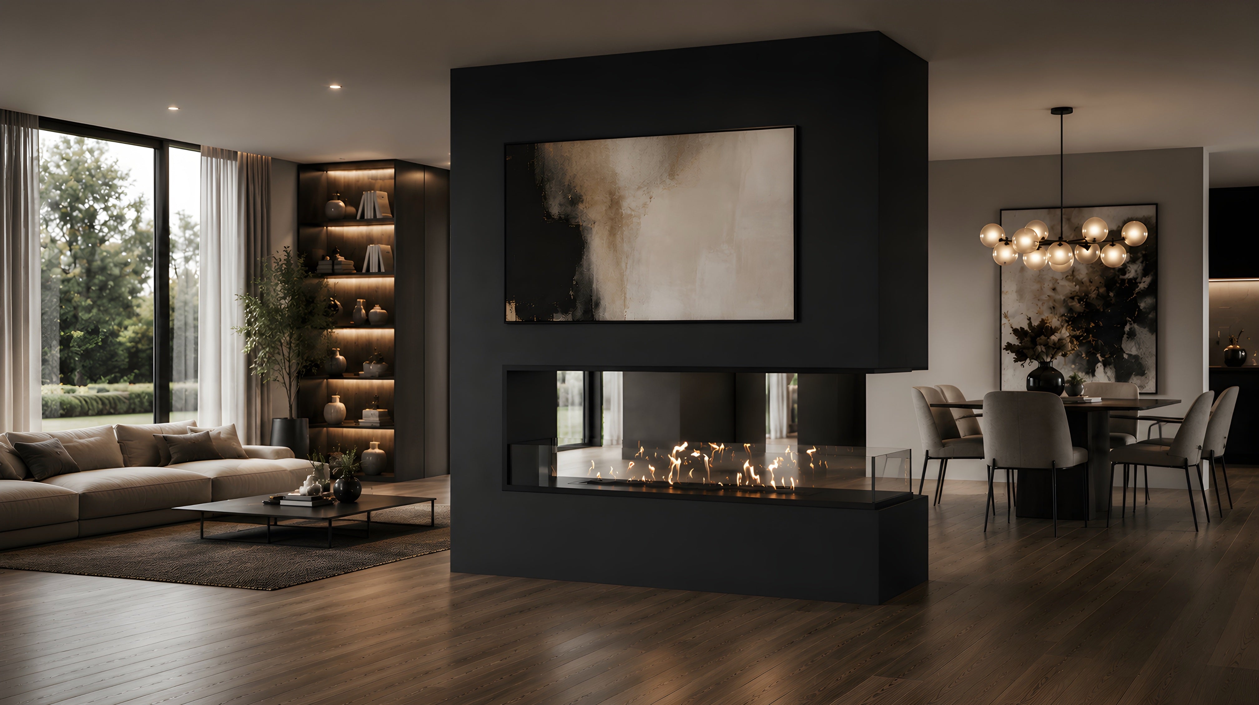 Saint U Vorm Driezijdig Inbouwhaard 140 cm