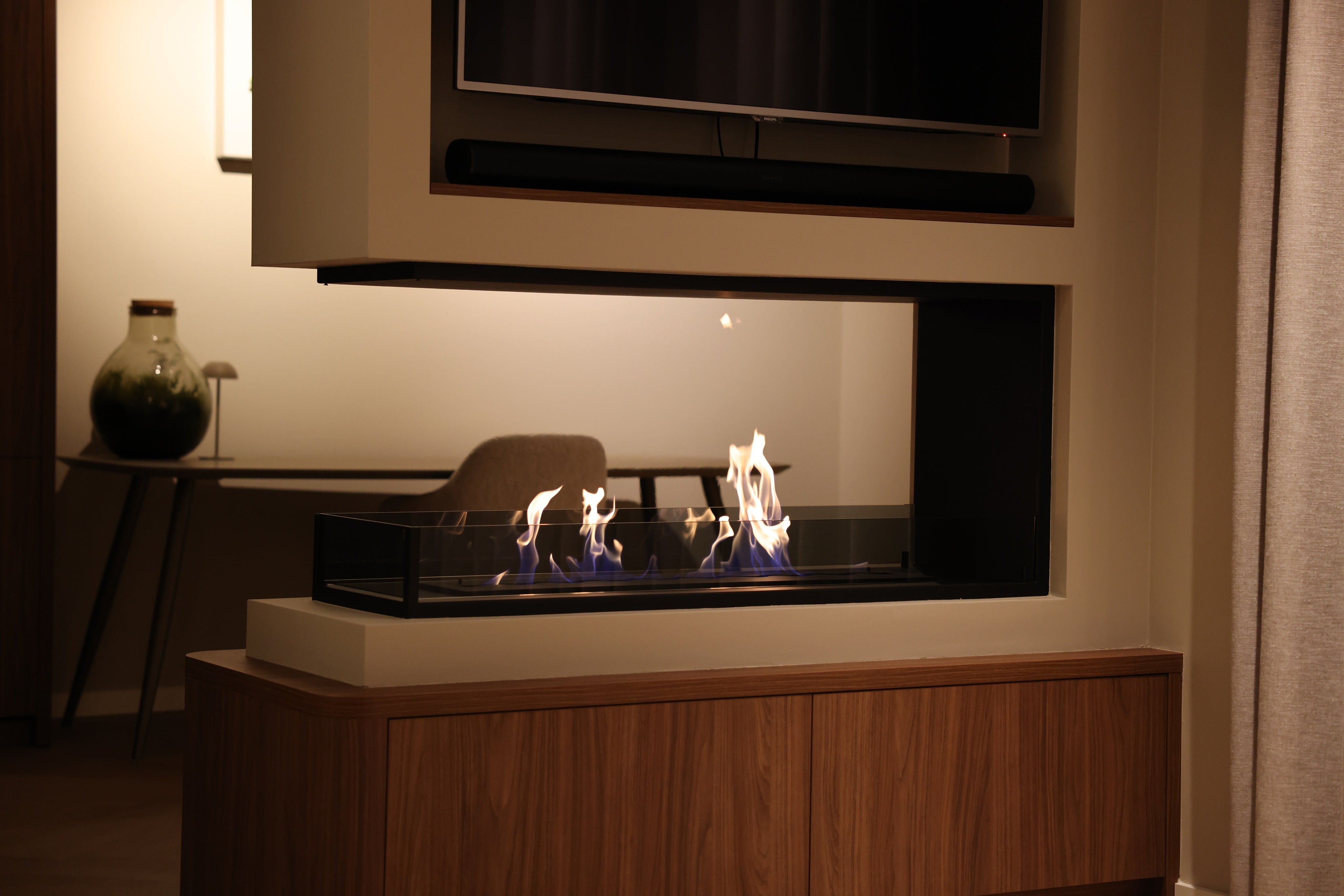 Saint U Vorm Driezijdig Inbouwhaard 130 cm