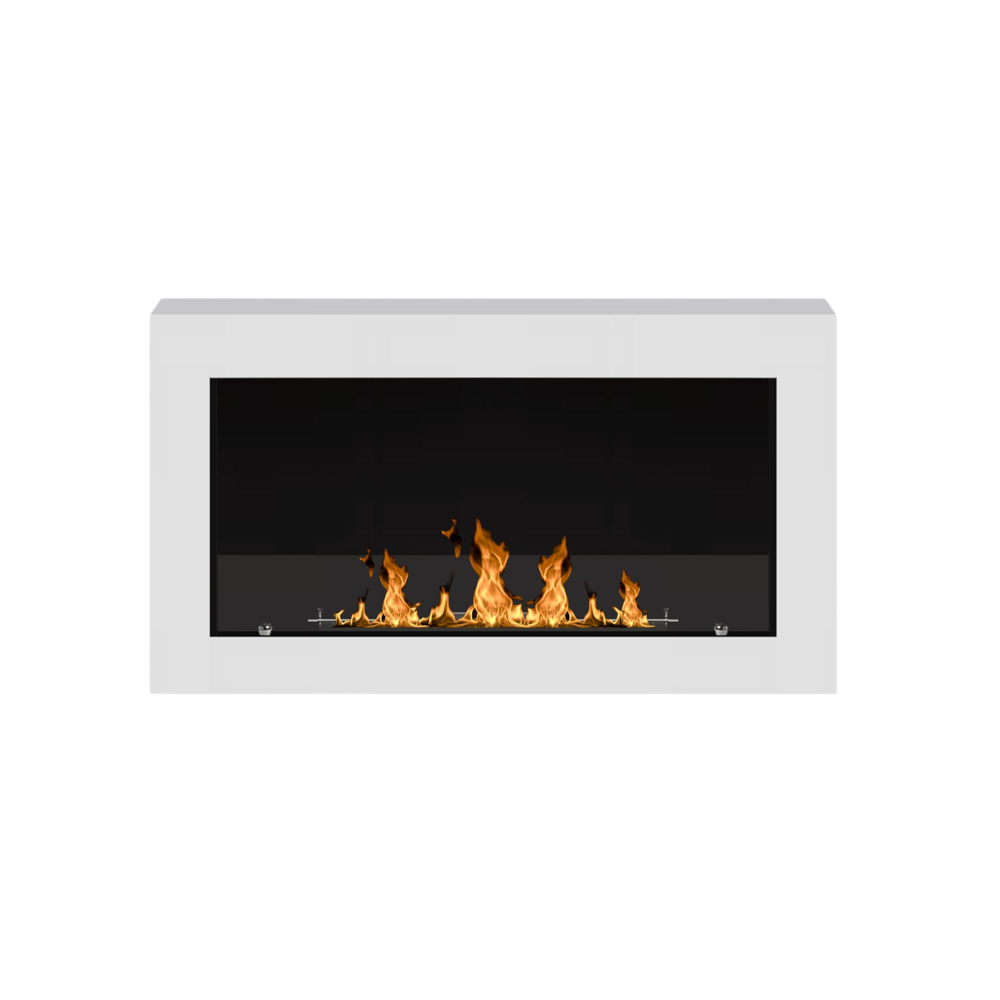 Salana White Bio Ethanol Wall Fireplace 80 cm