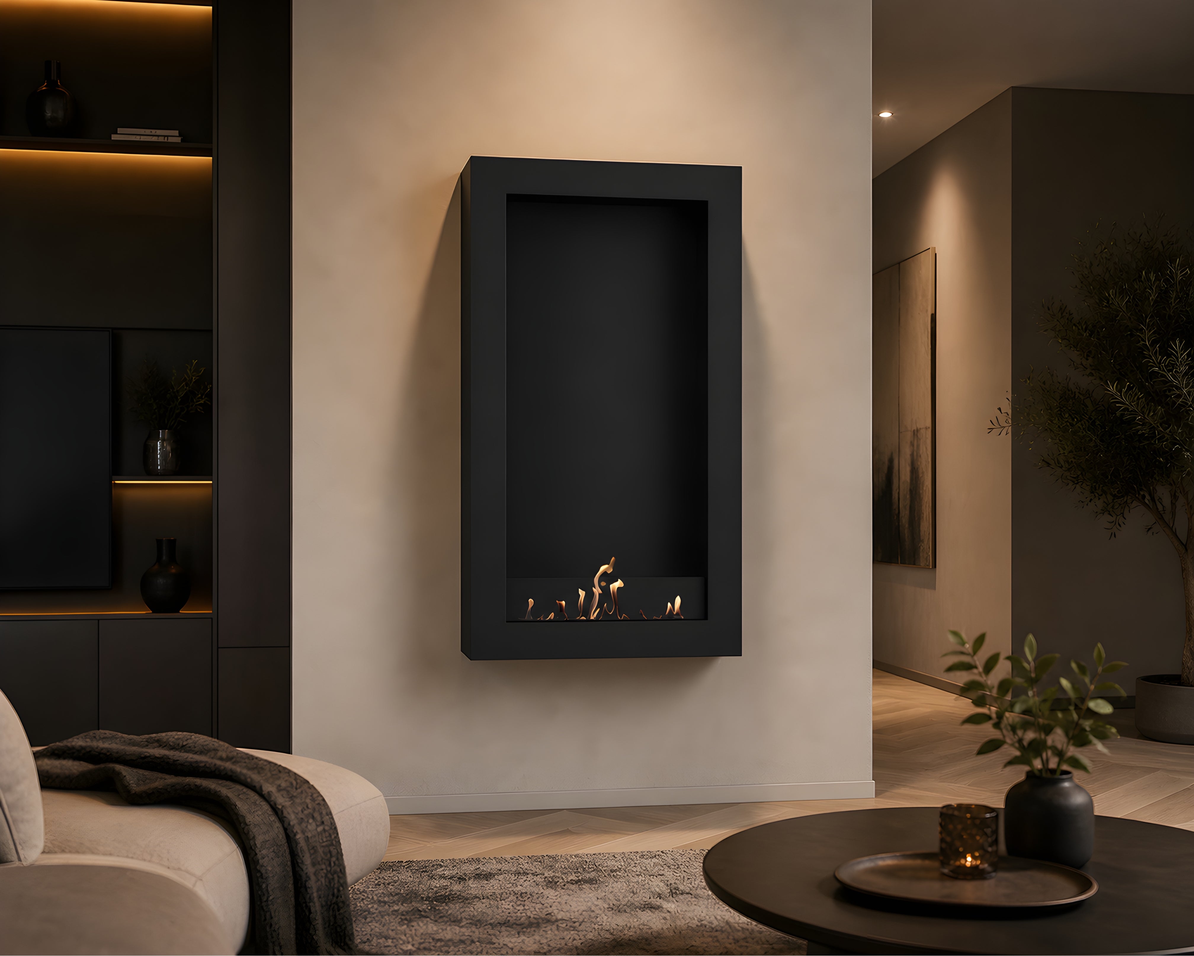 Selected Box Vertical Wandhaard Zwart 80 x 200 cm